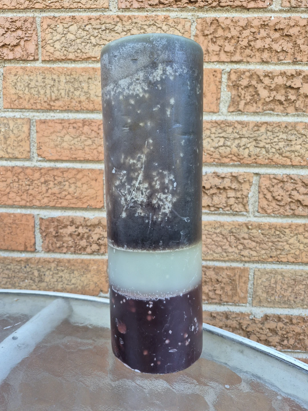 Stone Candles Black Bamboo Pillar Candle