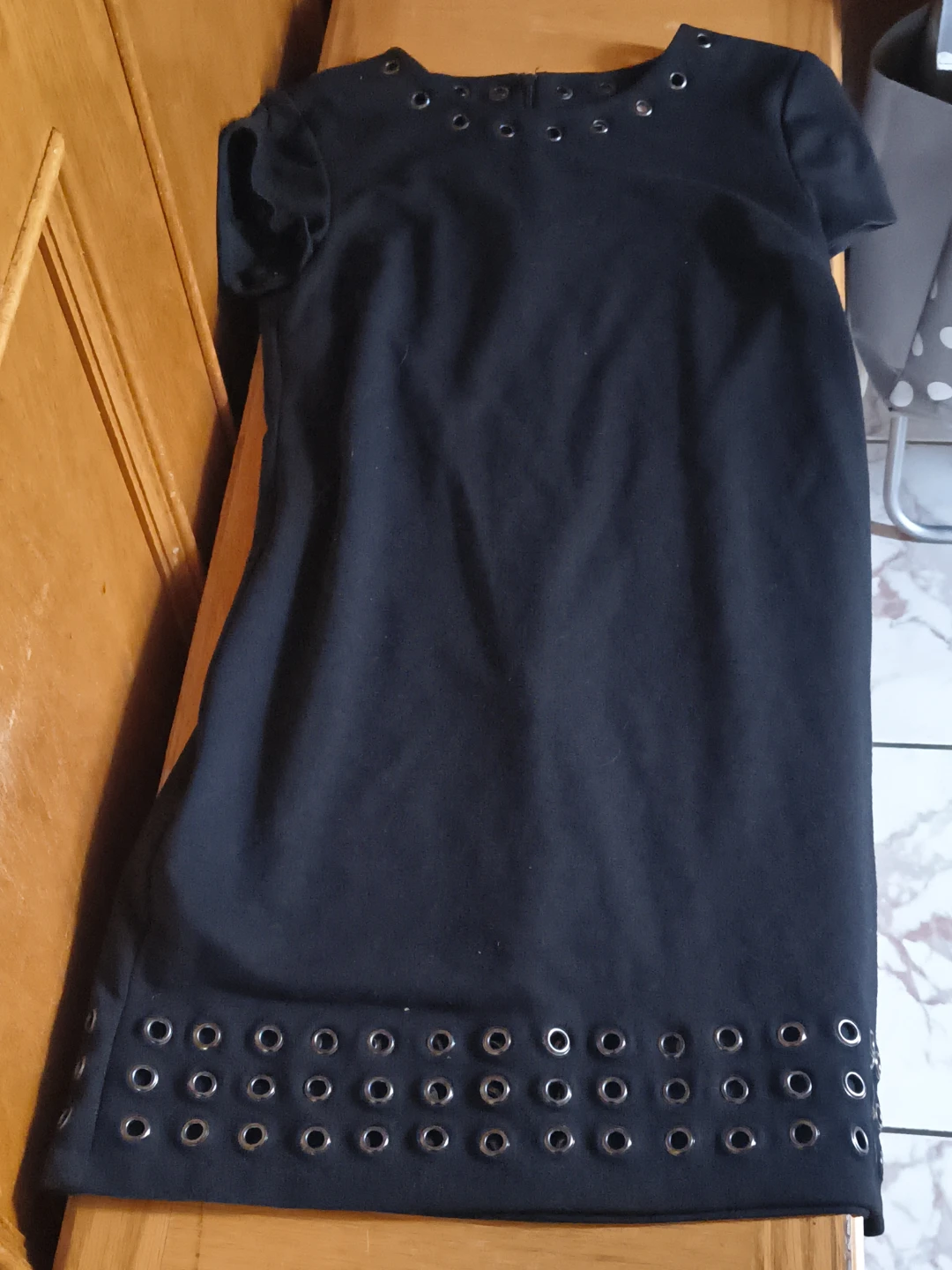 Michael Kors Black Grommet Detail Dress
