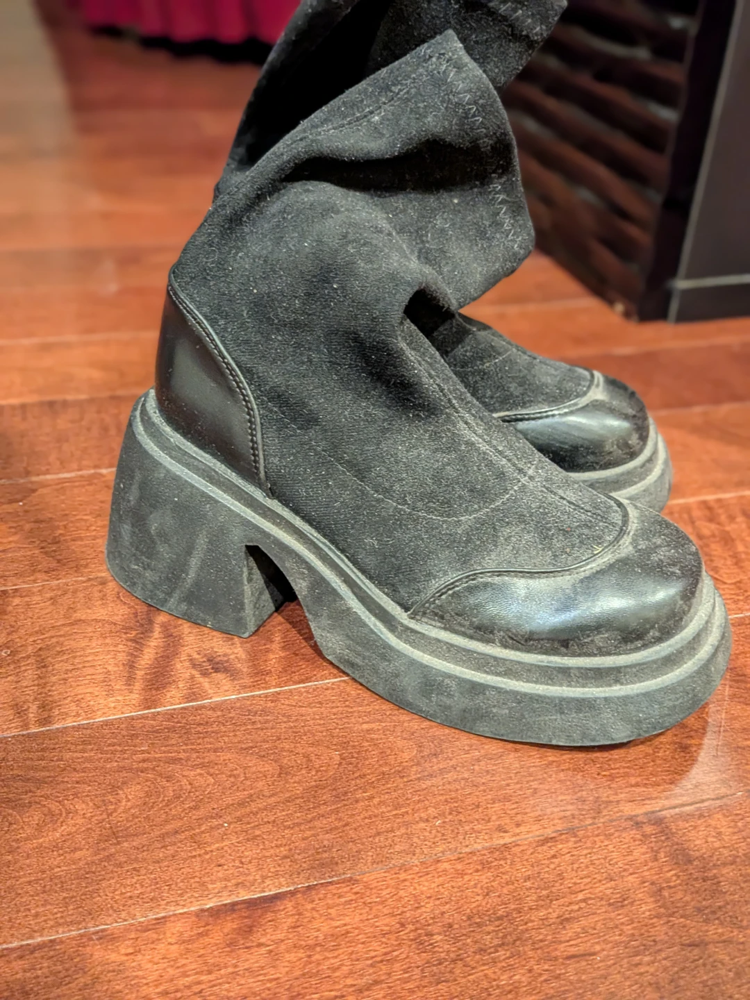 Black Platform Ankle Boots