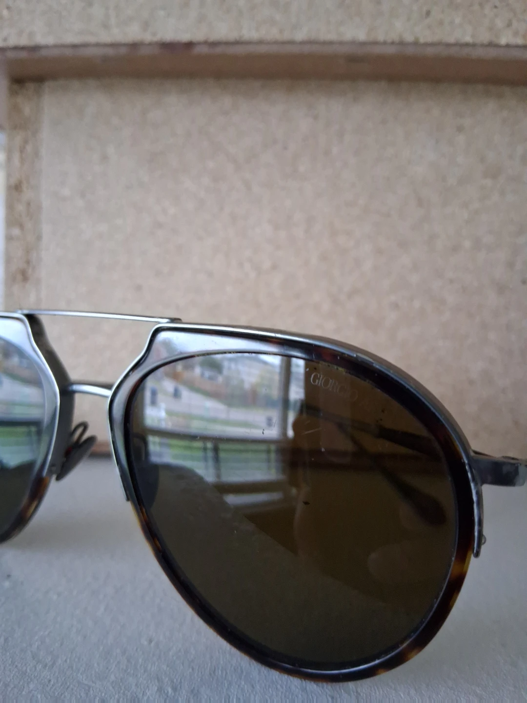 Giorgio Armani Tortoiseshell Aviator Sunglasses - photo 3
