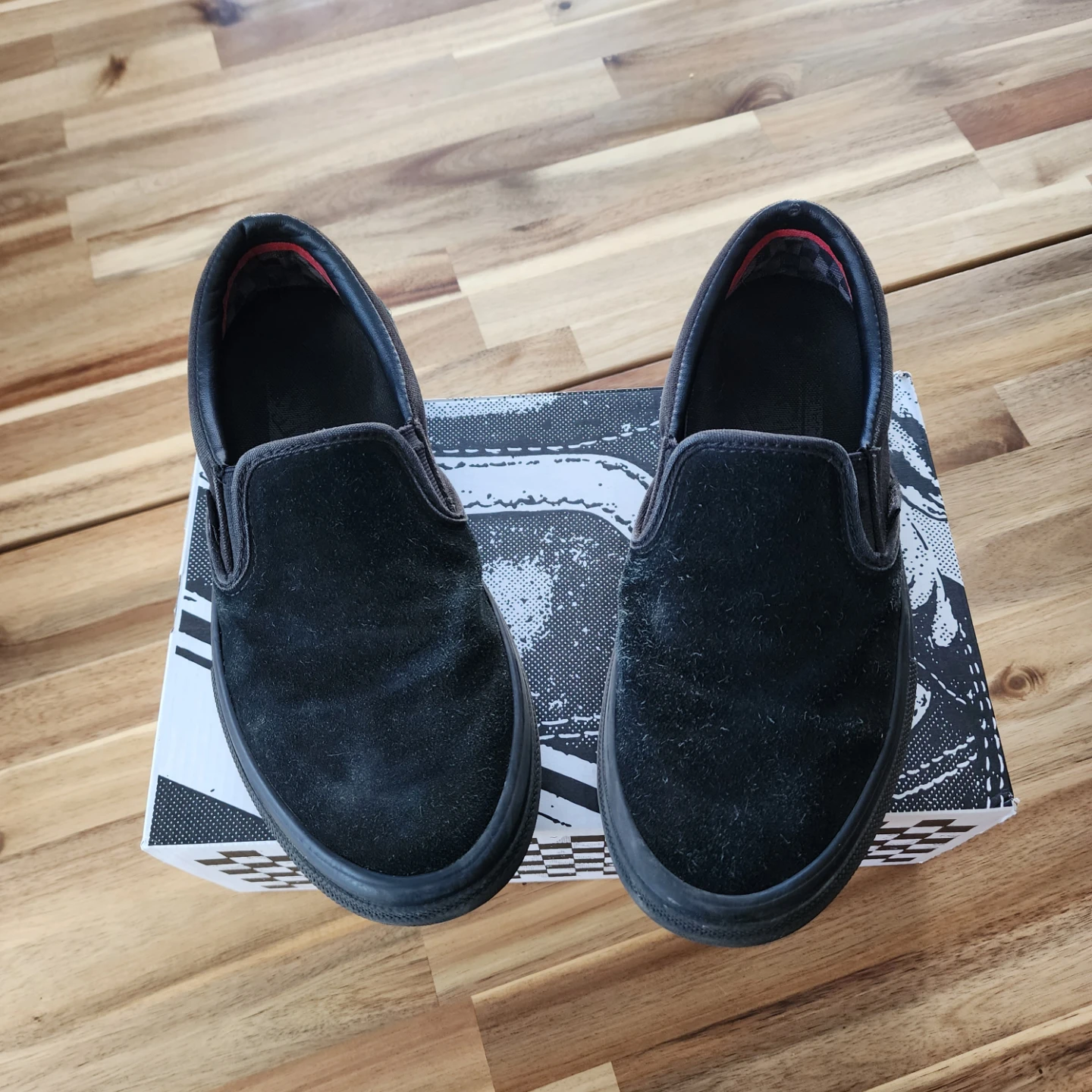 Vans Skate Slip-On Black Shoes Size 7.5 - photo 2