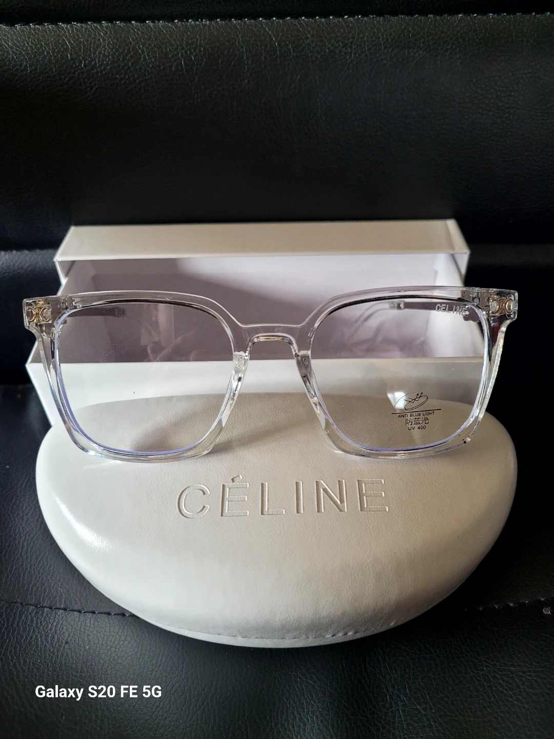Celine Clear Frame Anti-Blue Light Glasses