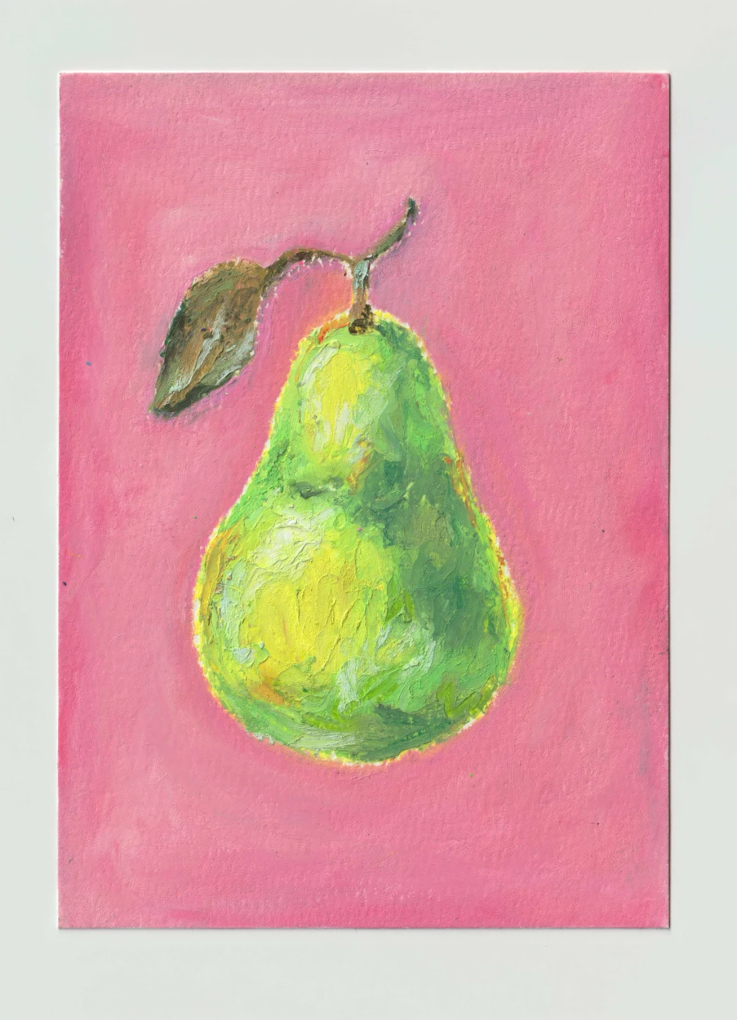 Original Pear Oil Painting Artwork