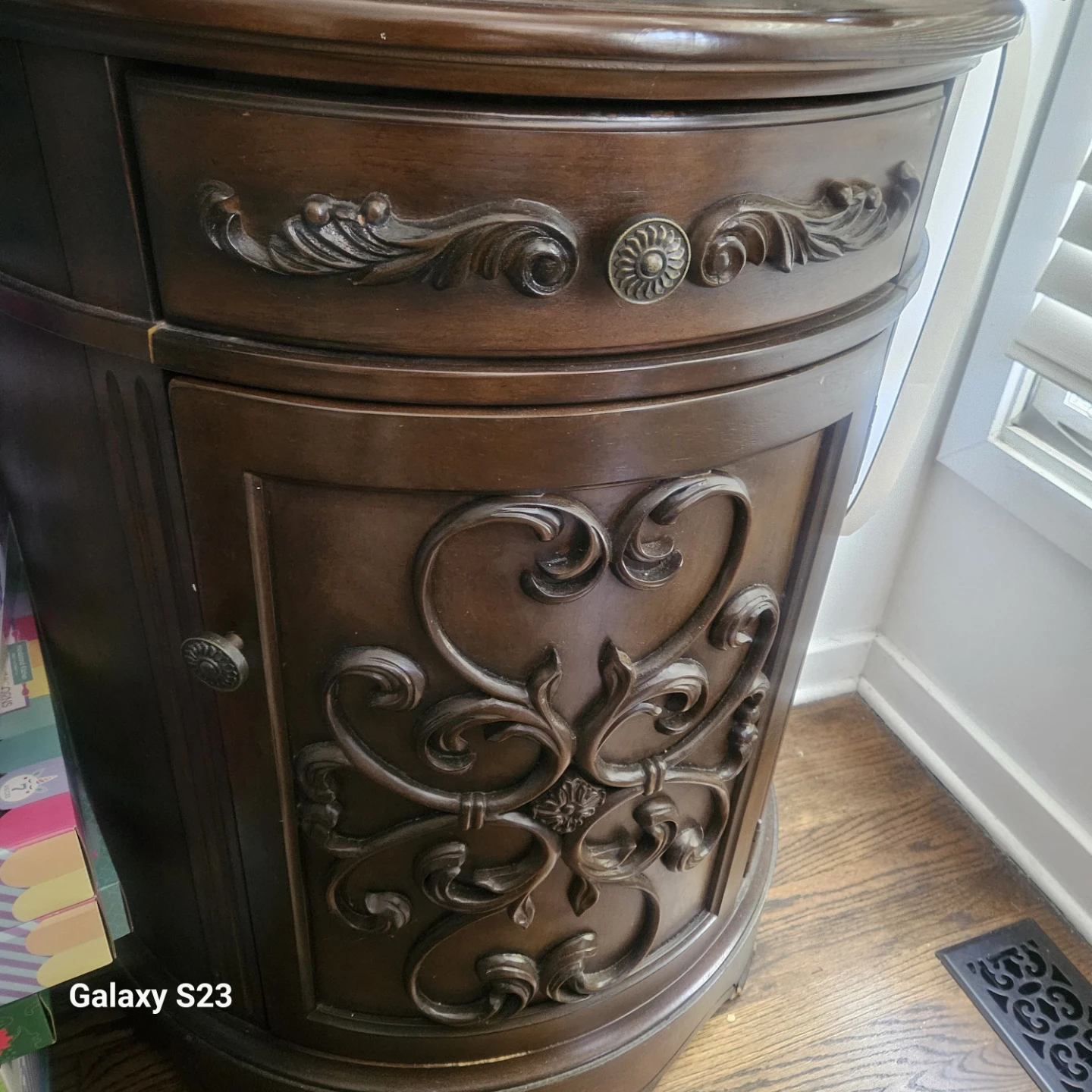 Traditional Ornate Wooden Accent Cabinet