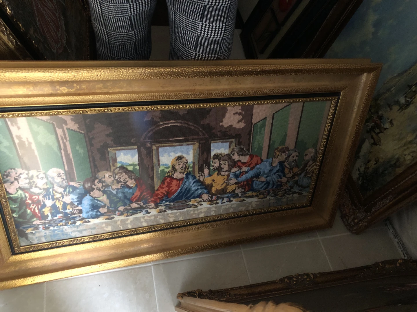 The Last Supper Framed Needlepoint - photo 4