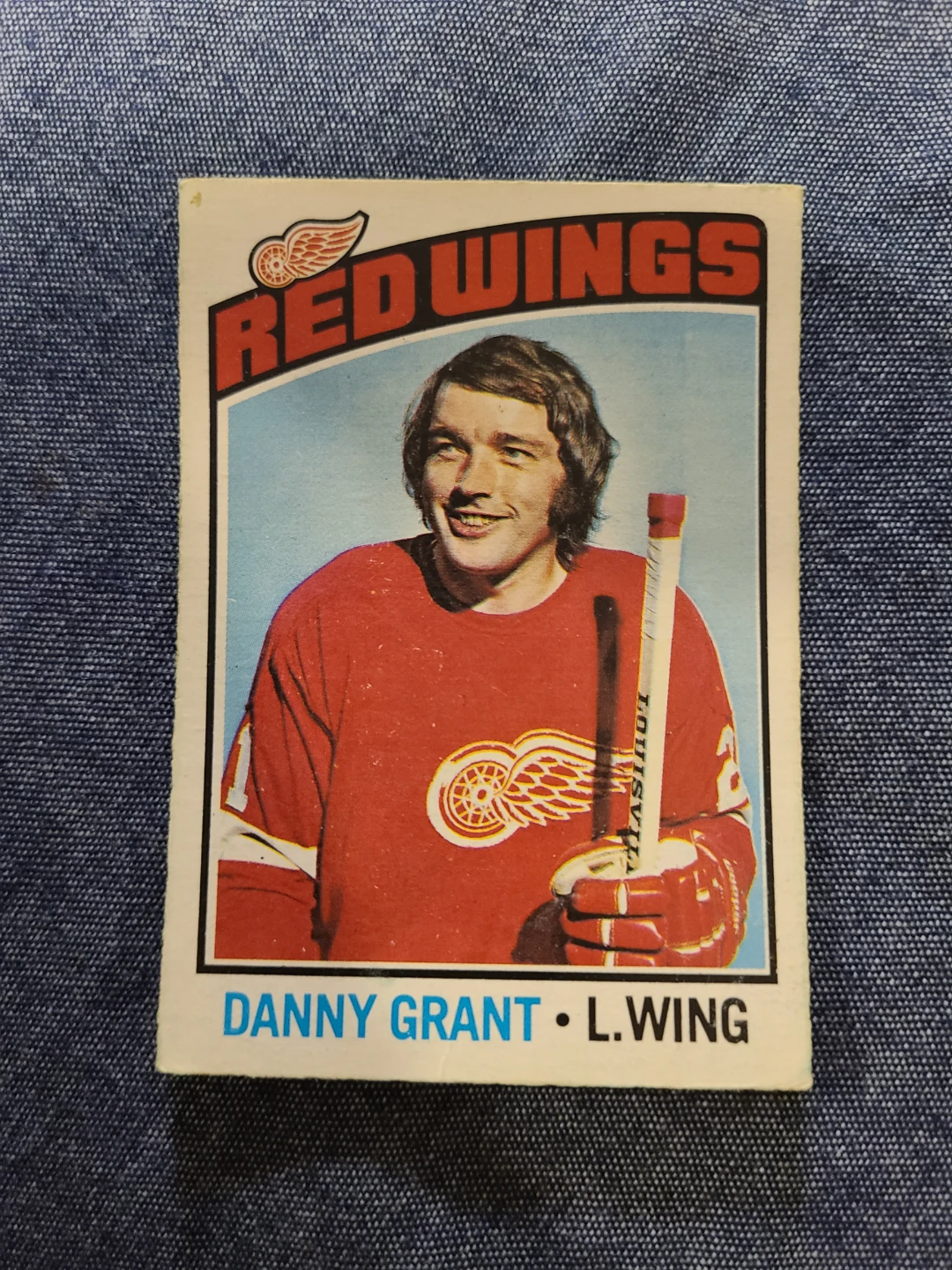 1976-77 O-Pee-Chee Danny Grant Red Wings Hockey Card