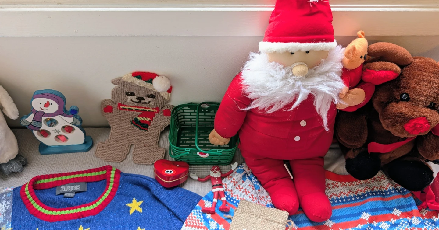 Assorted Christmas Decor and Holiday Sweaters - photo 3