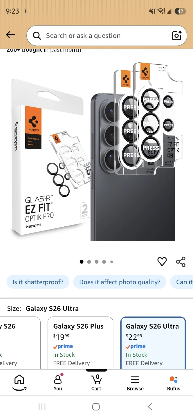 Spigen Galaxy S26 Ultra Optik Pro Lens Protector - photo 3
