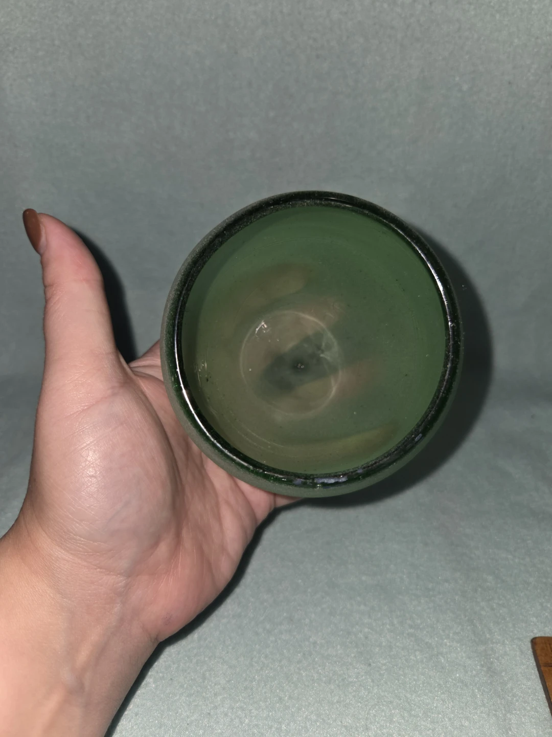 Frosted Green Glass Stemware - photo 3