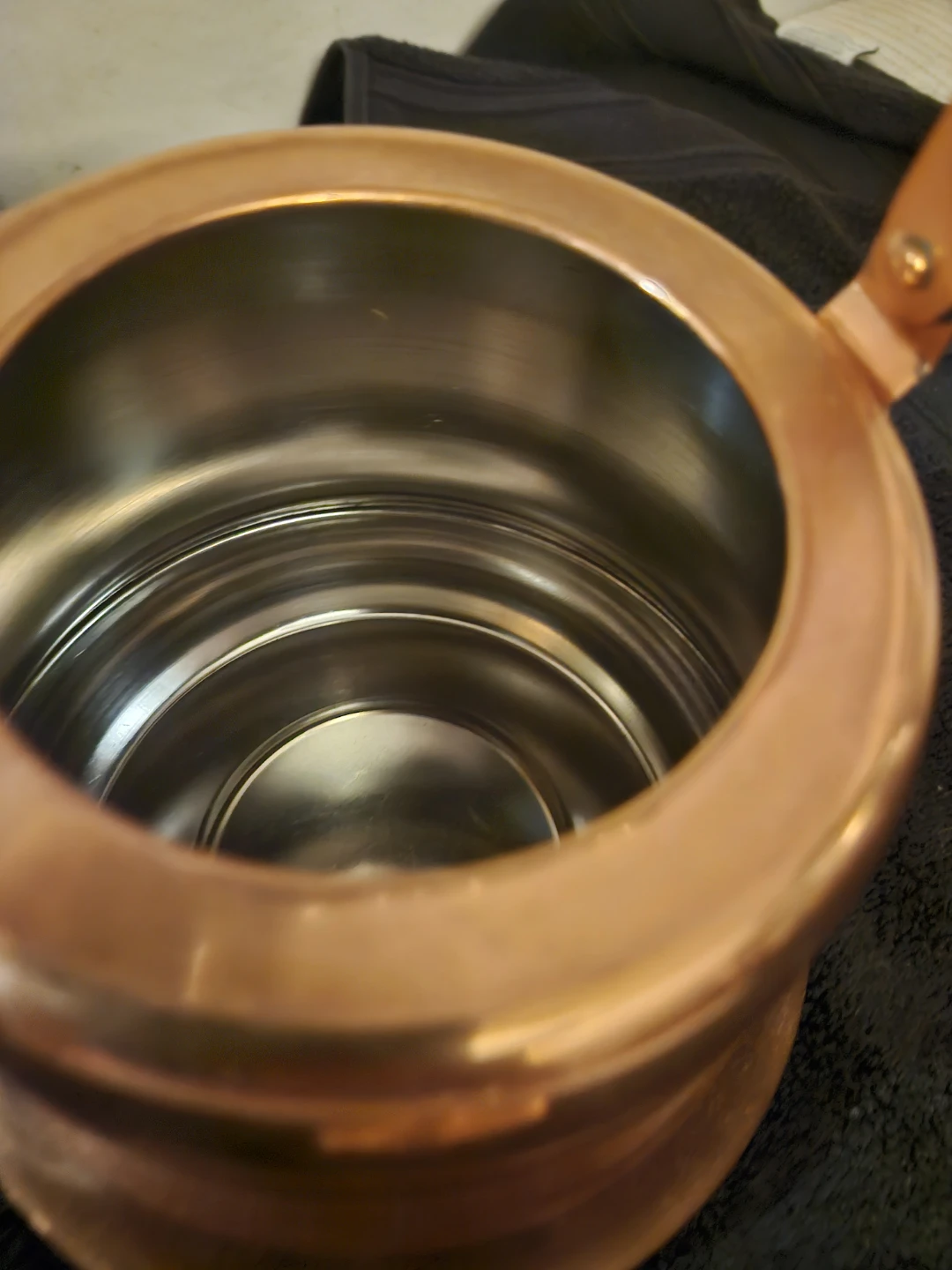 Copper Tea Kettle with Porcelain Handle - photo 2