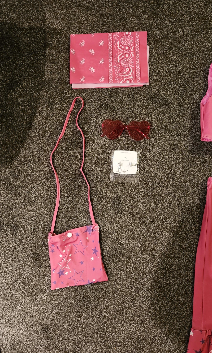 Pink Star-Print Kids Costume Set - photo 2