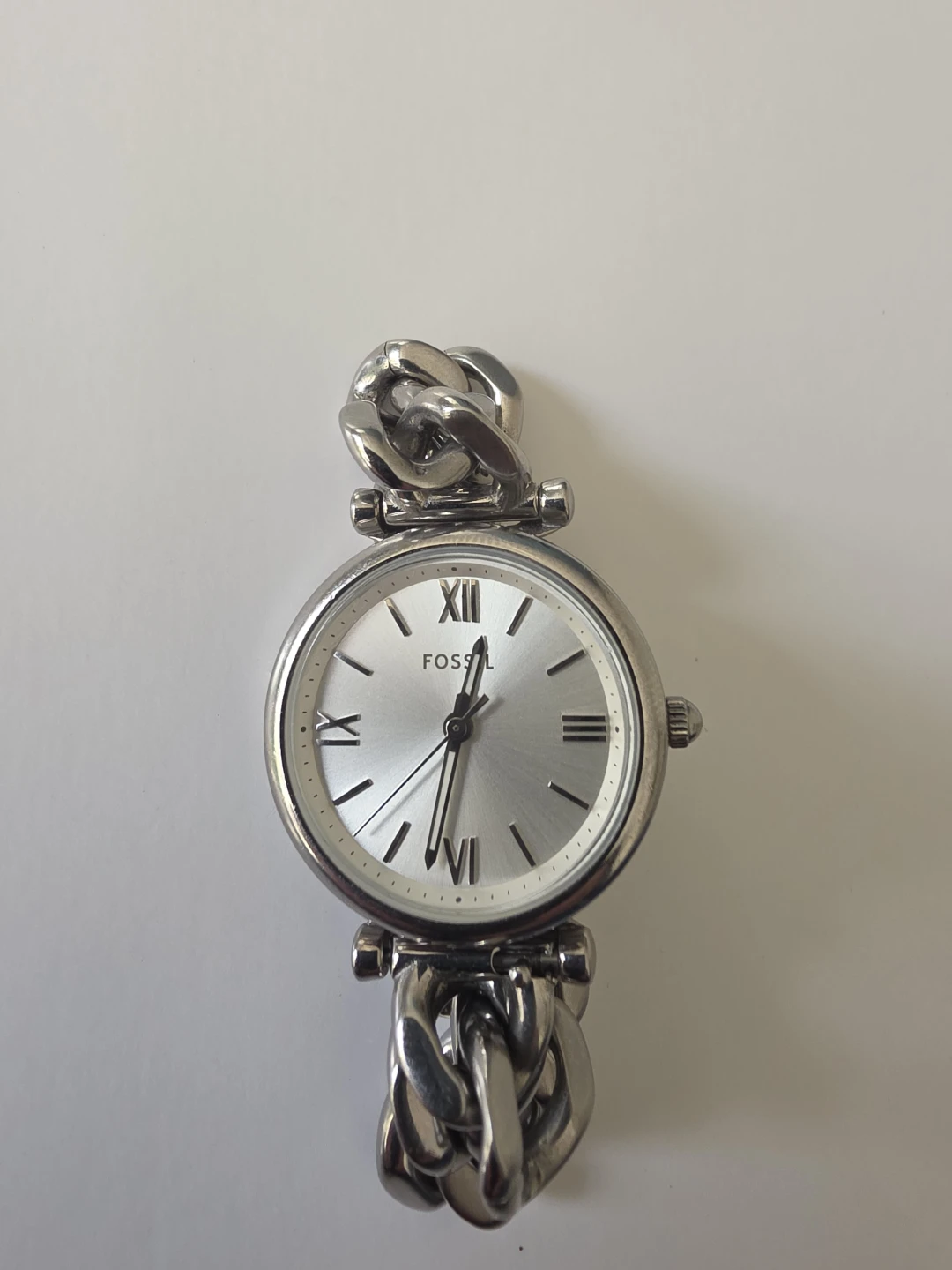 Fossil Silver Curb Chain Watch - photo 3