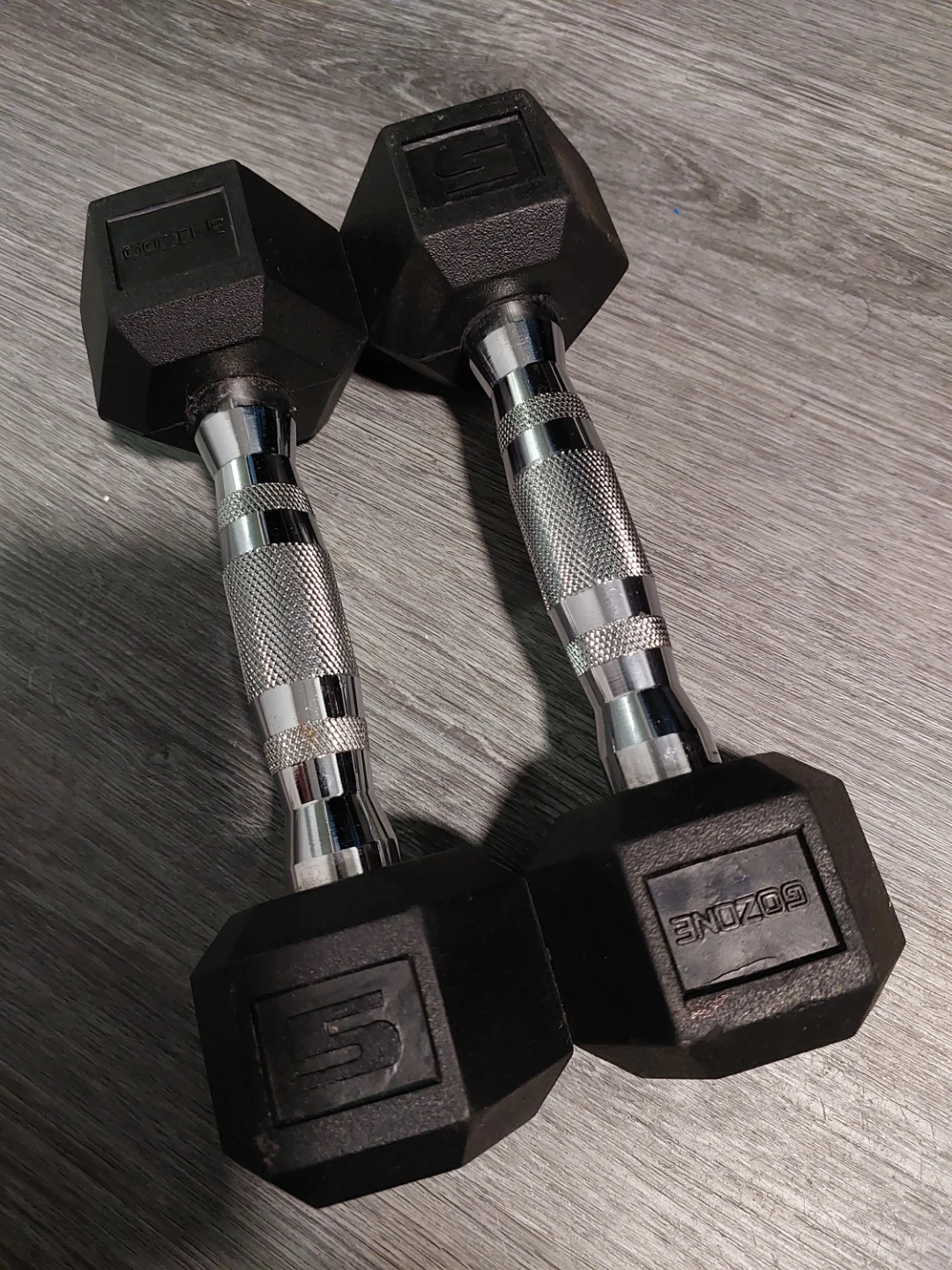 2x GoZone 5lb Hex Dumbbells