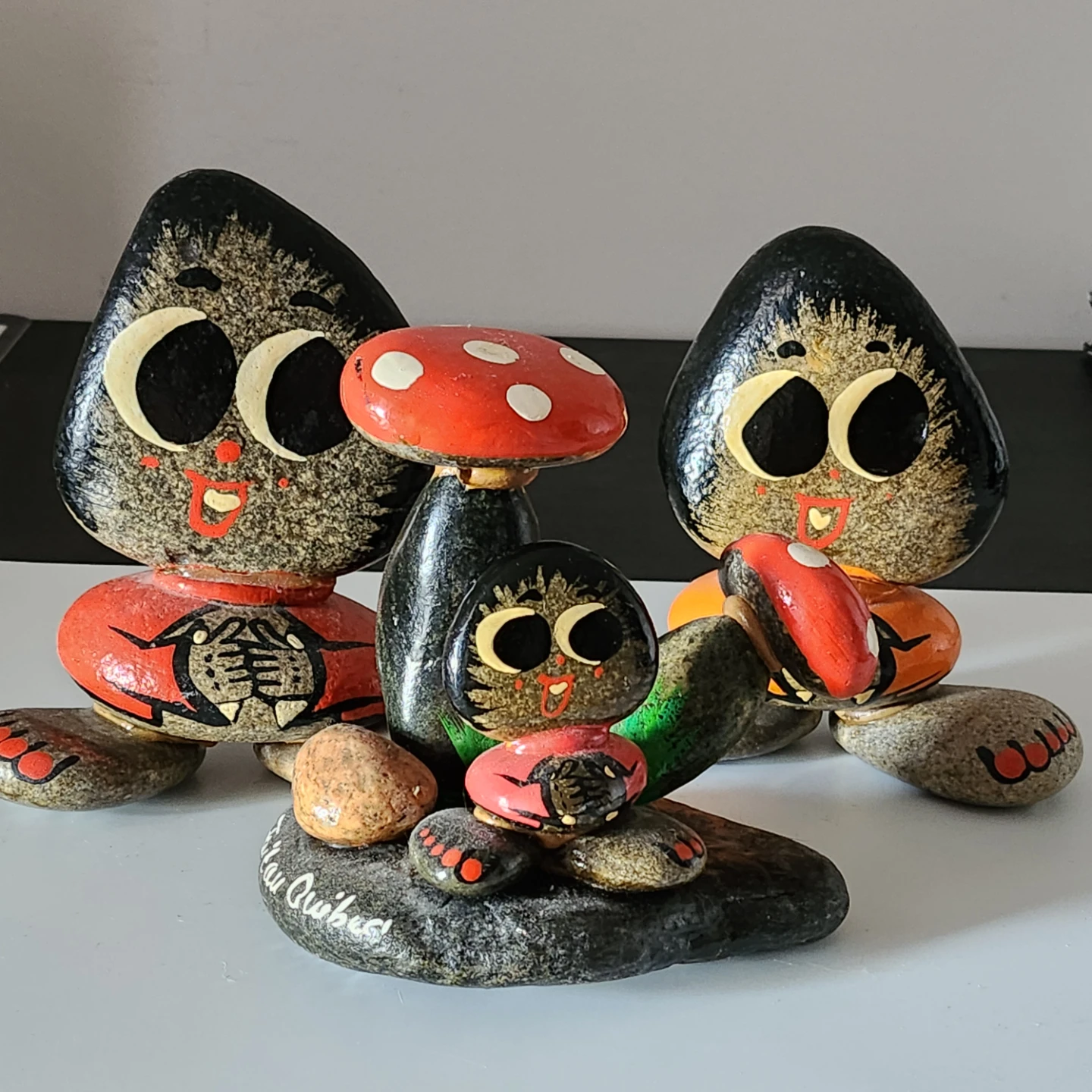 Hand-Painted Quebec Rock Art Figurines