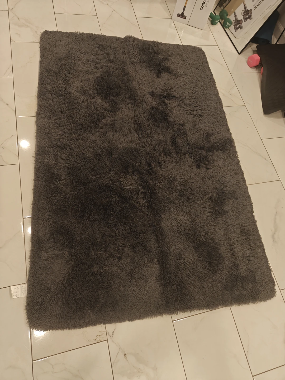 Olanly Shaggy Area Rug, Grey - photo 2