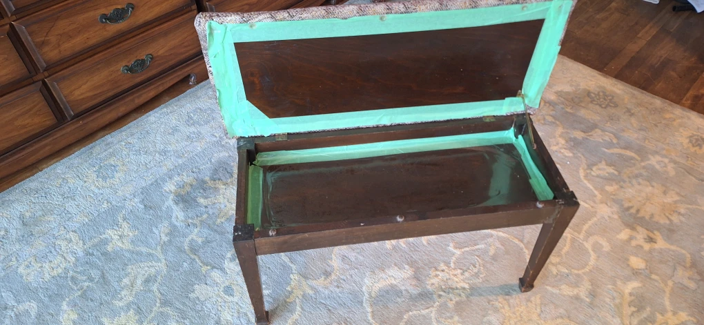 Wooden Piano Bench with Storage - photo 2
