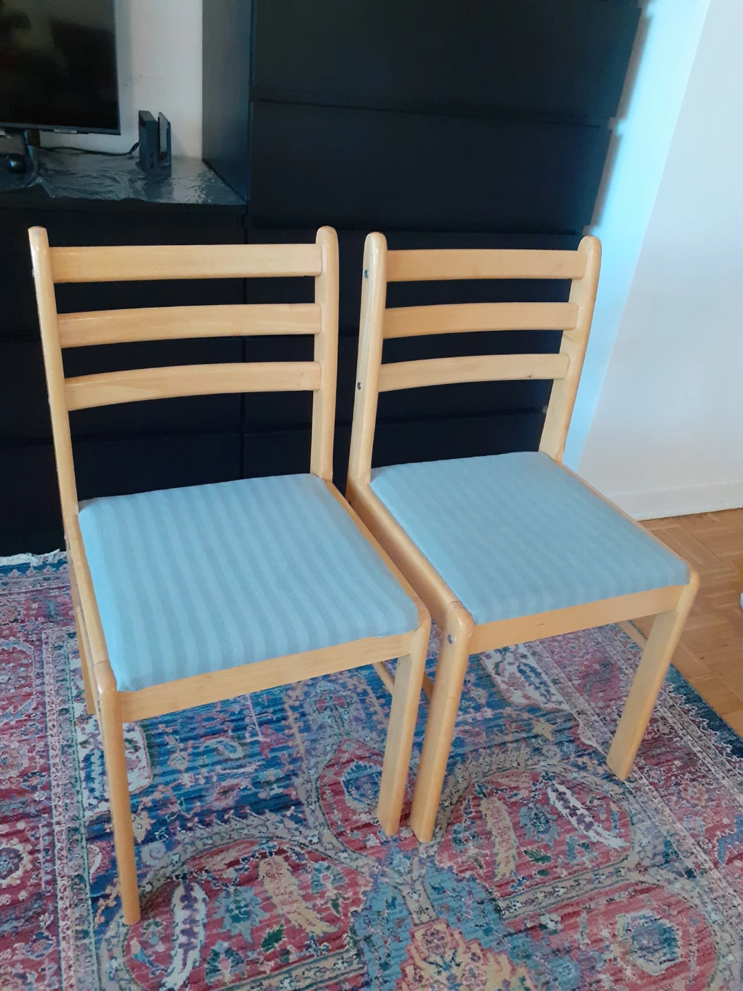 Two Wooden Dining Chairs - photo 3