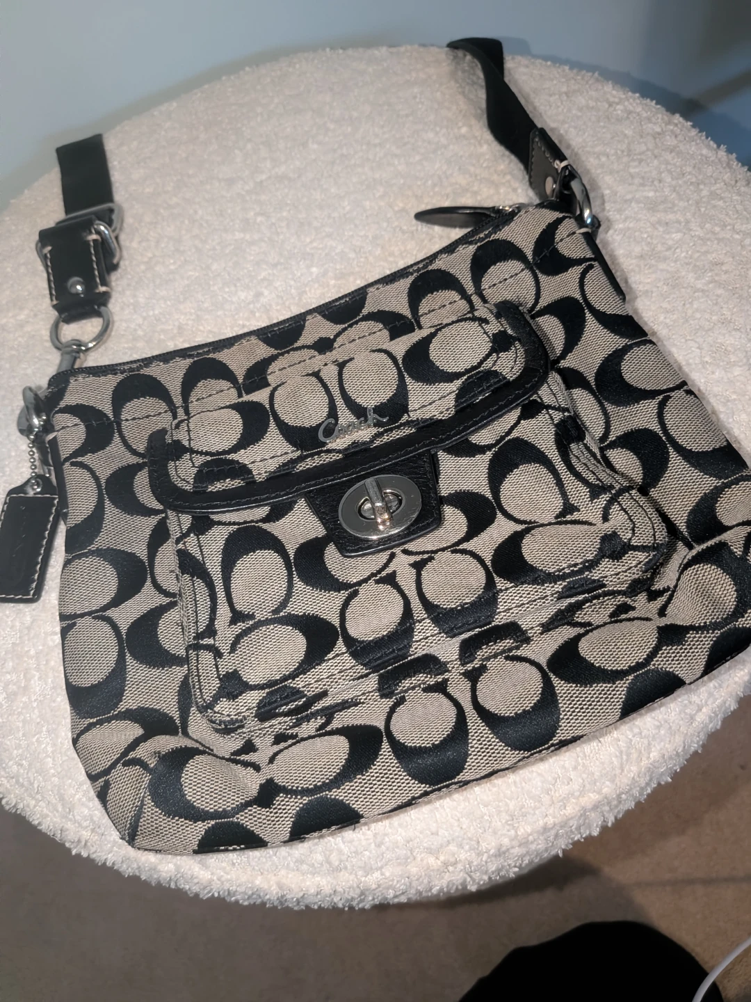 Coach Signature Print Crossbody Bag