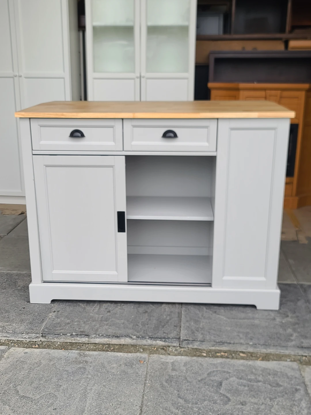 Kitchen Island with Drop Leaf