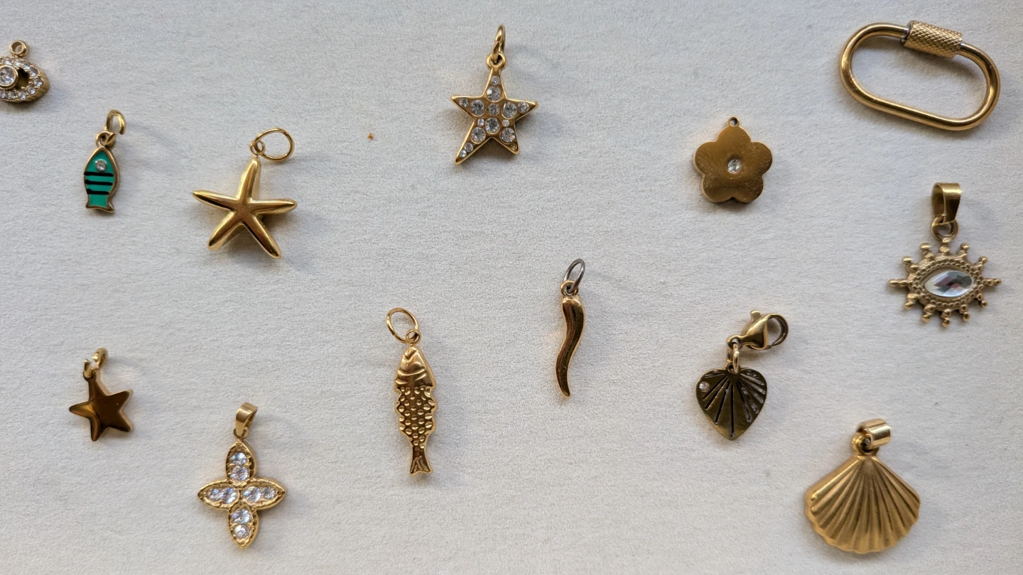 Assorted Stainless Steel Charm Collection - photo 2