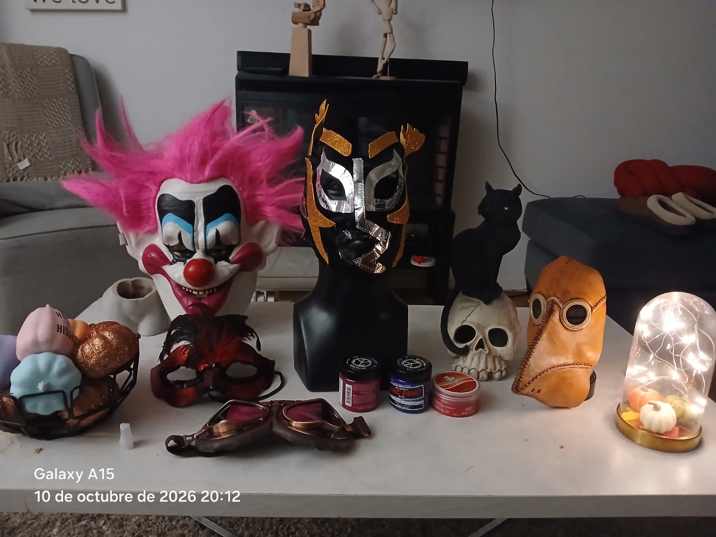 Assorted Halloween Masks and Manic Panic Hair Dye