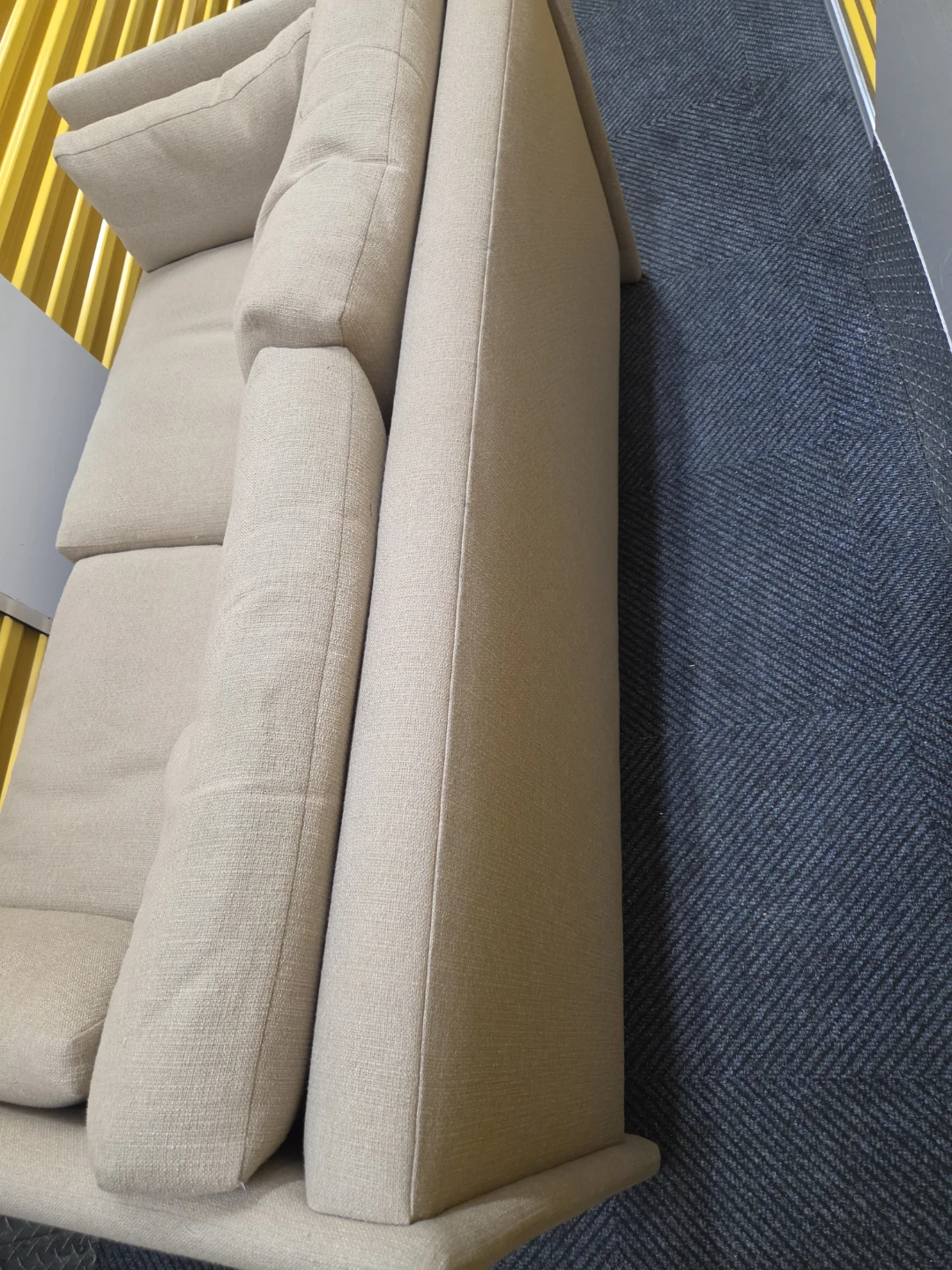 Modern Beige Fabric Sofa - photo 3