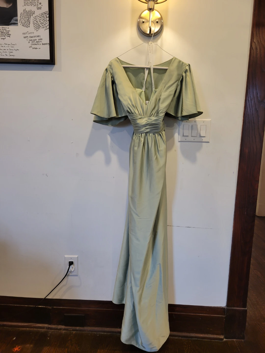 Azazie Sage Green Dress Size A14