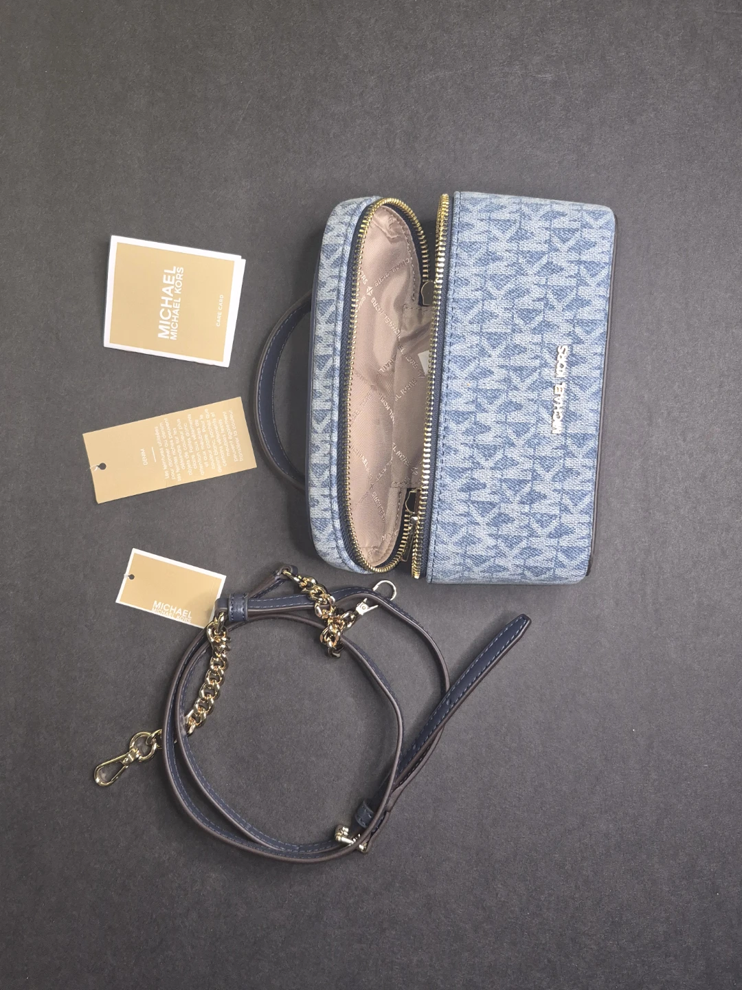 Michael Kors Denim Logo Crossbody Bag