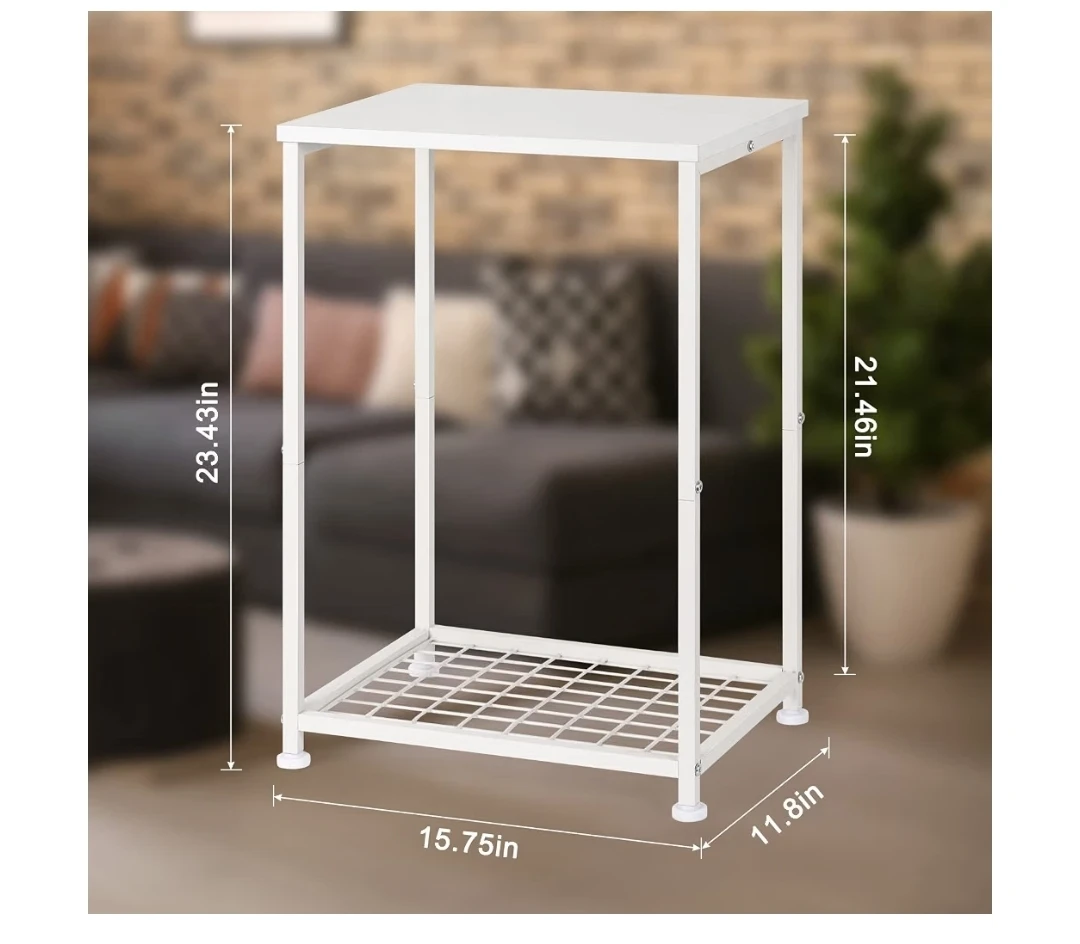 Set of two white side tables - photo 4