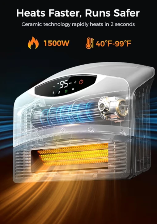 GiveBest WiFi Electric Wall Heater w/ Remote - photo 4