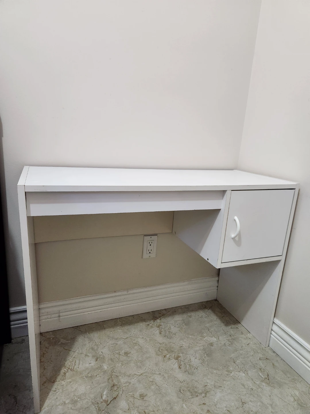 White Desk with storage - photo 2