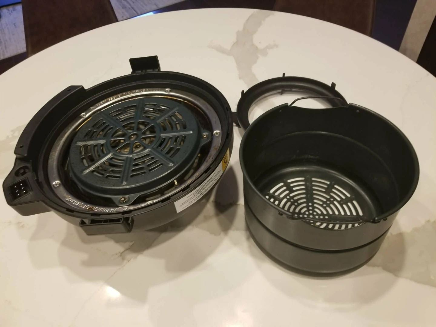 Lid and basket for Instant pot air fryer