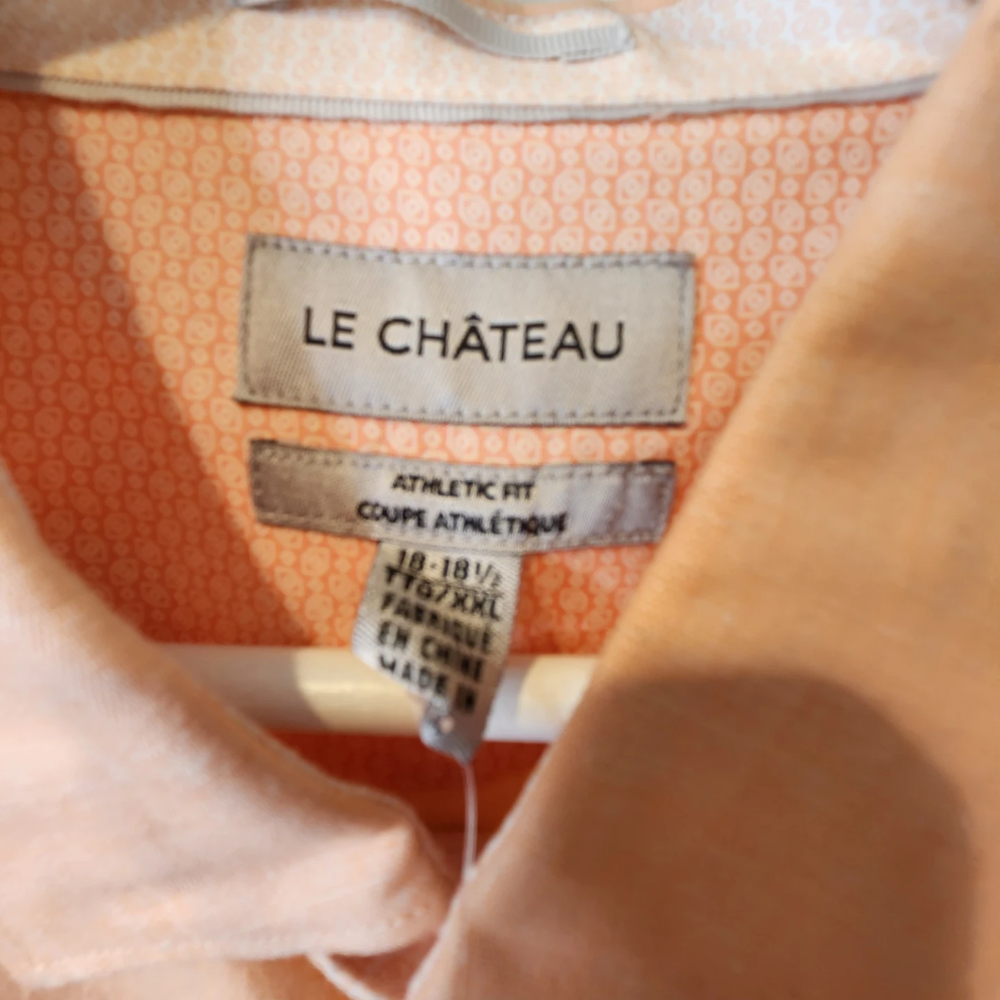 Le Château Athletic Fit Long Sleeve Shirt Peach Size XXL - photo 2