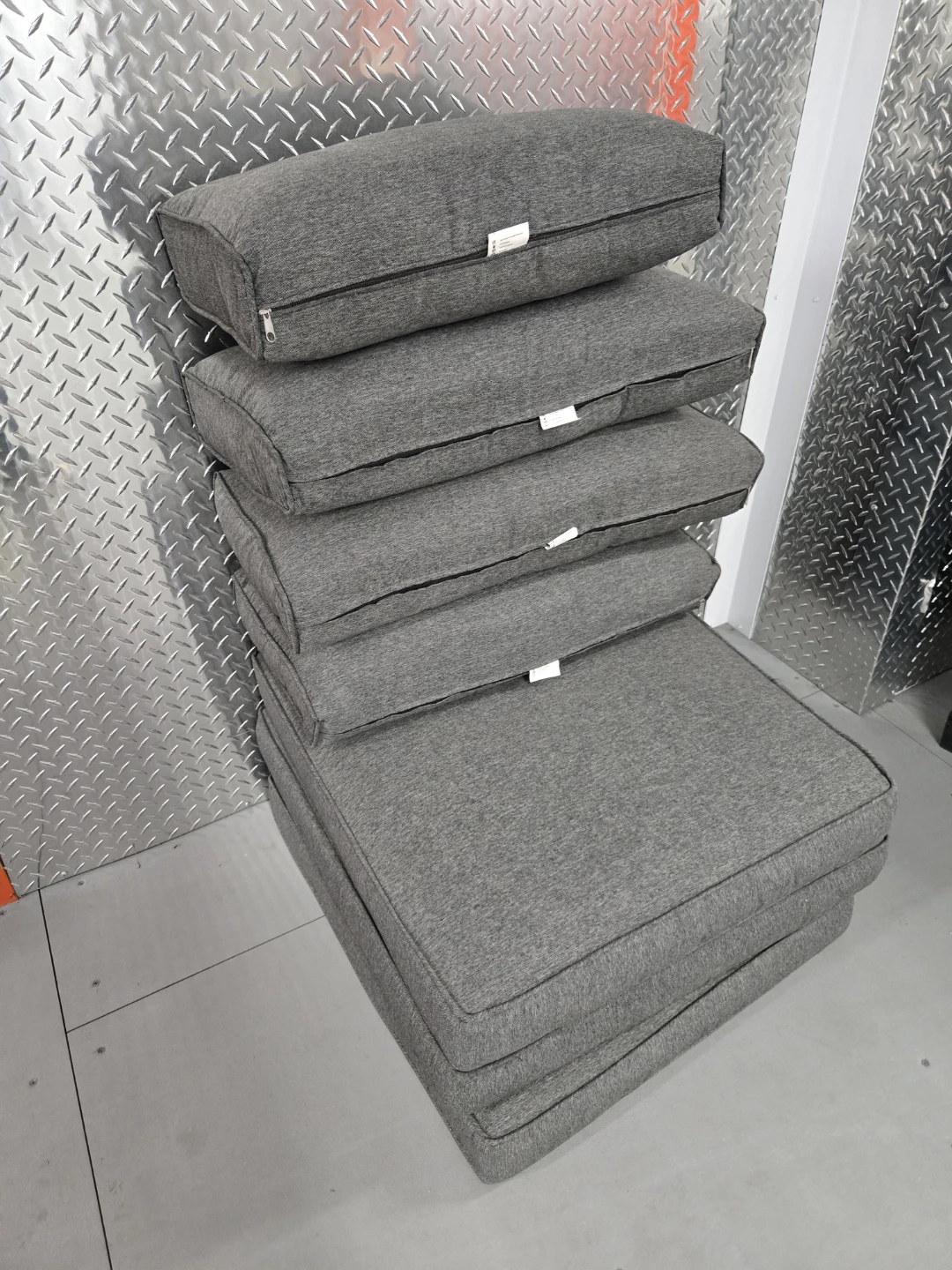 7-Piece Deep Seat Patio Cushion Set Grey - photo 2