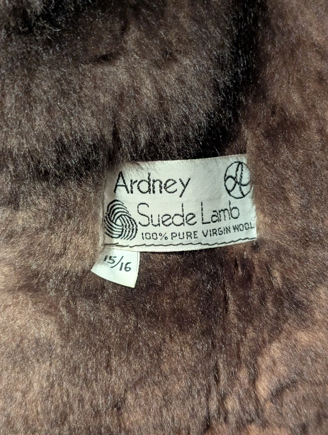 Woman's Ardney Suede Lamb Wool Coat Size 15/16 - photo 4
