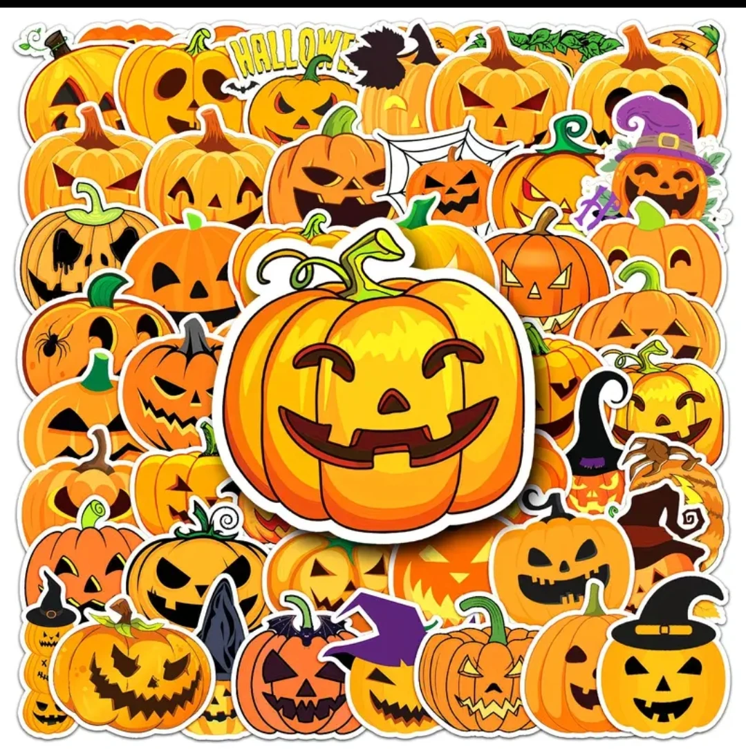Halloween pumpkins stickers 50 pcs