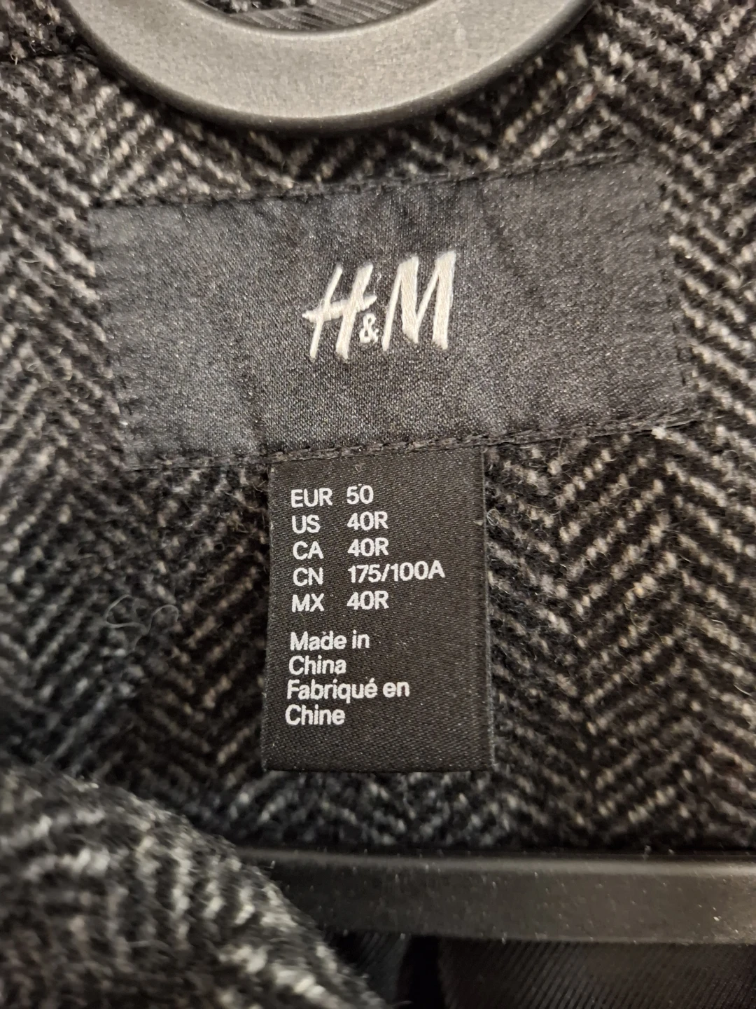 H&M Men's Herringbone Jacket Size 40R - photo 3