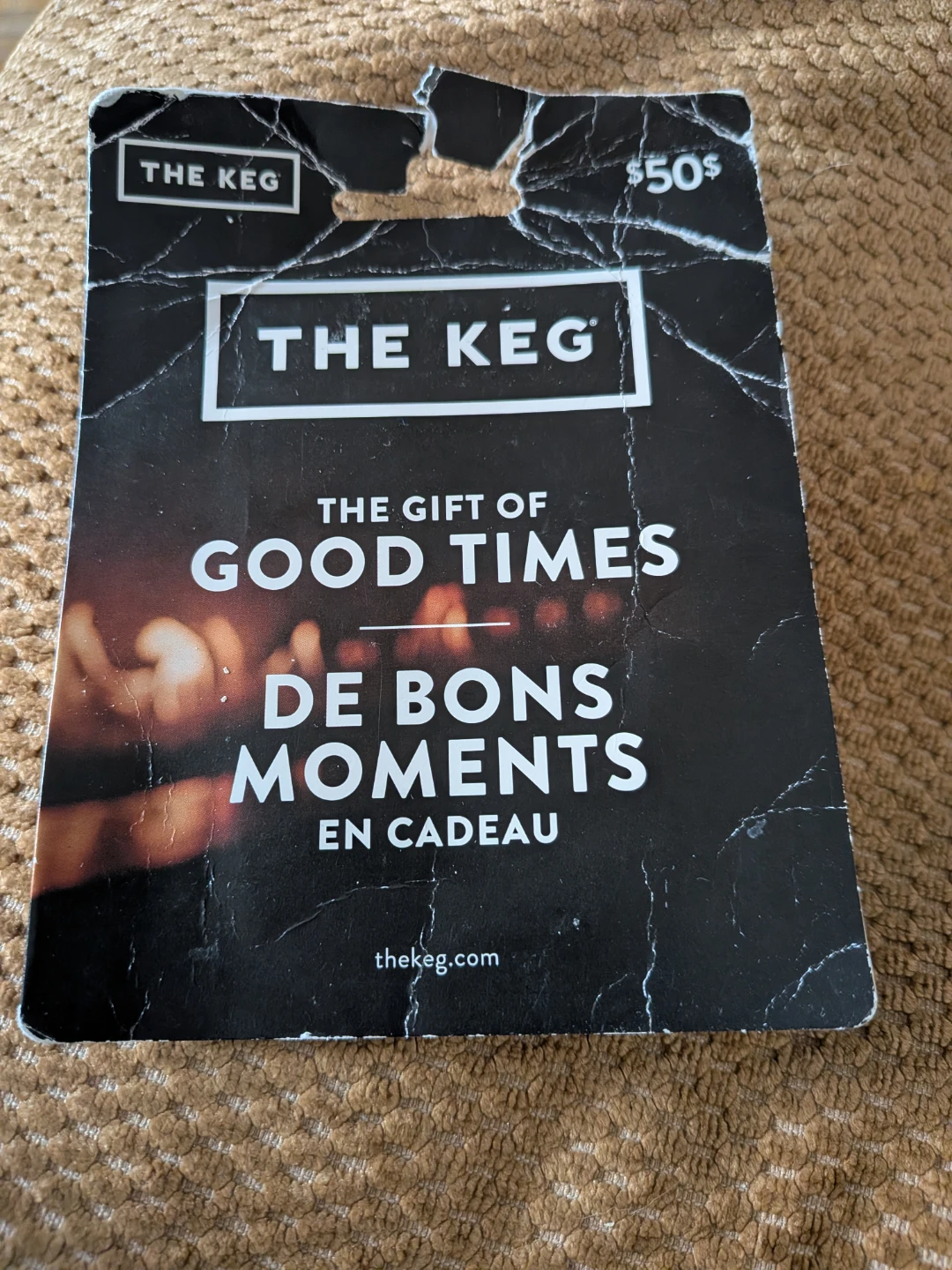 The Keg $50 giftcard