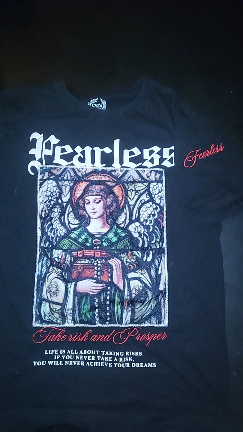 Black Fearless Graphic T-Shirt - photo 2