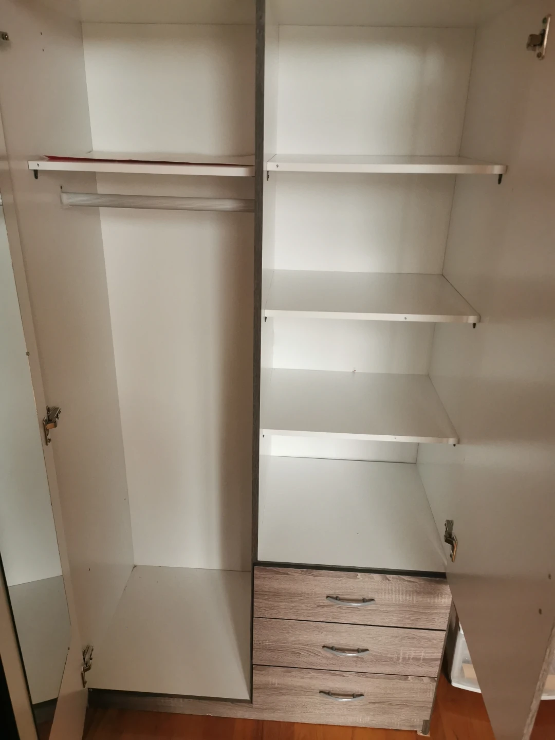 Two-Door Bedroom Wardrobe with Drawers - photo 2