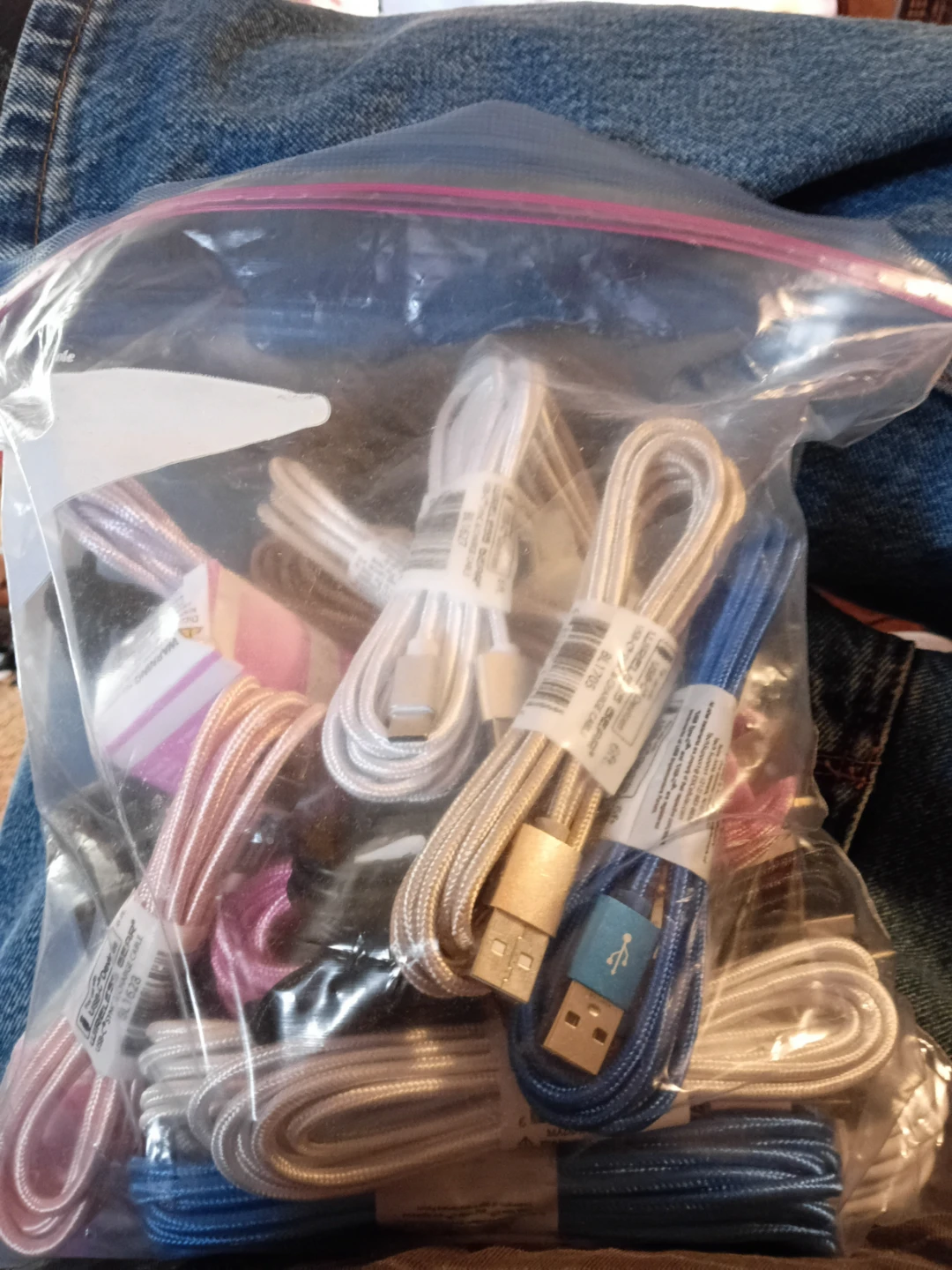 Android cord and car charger 50 cord brand new