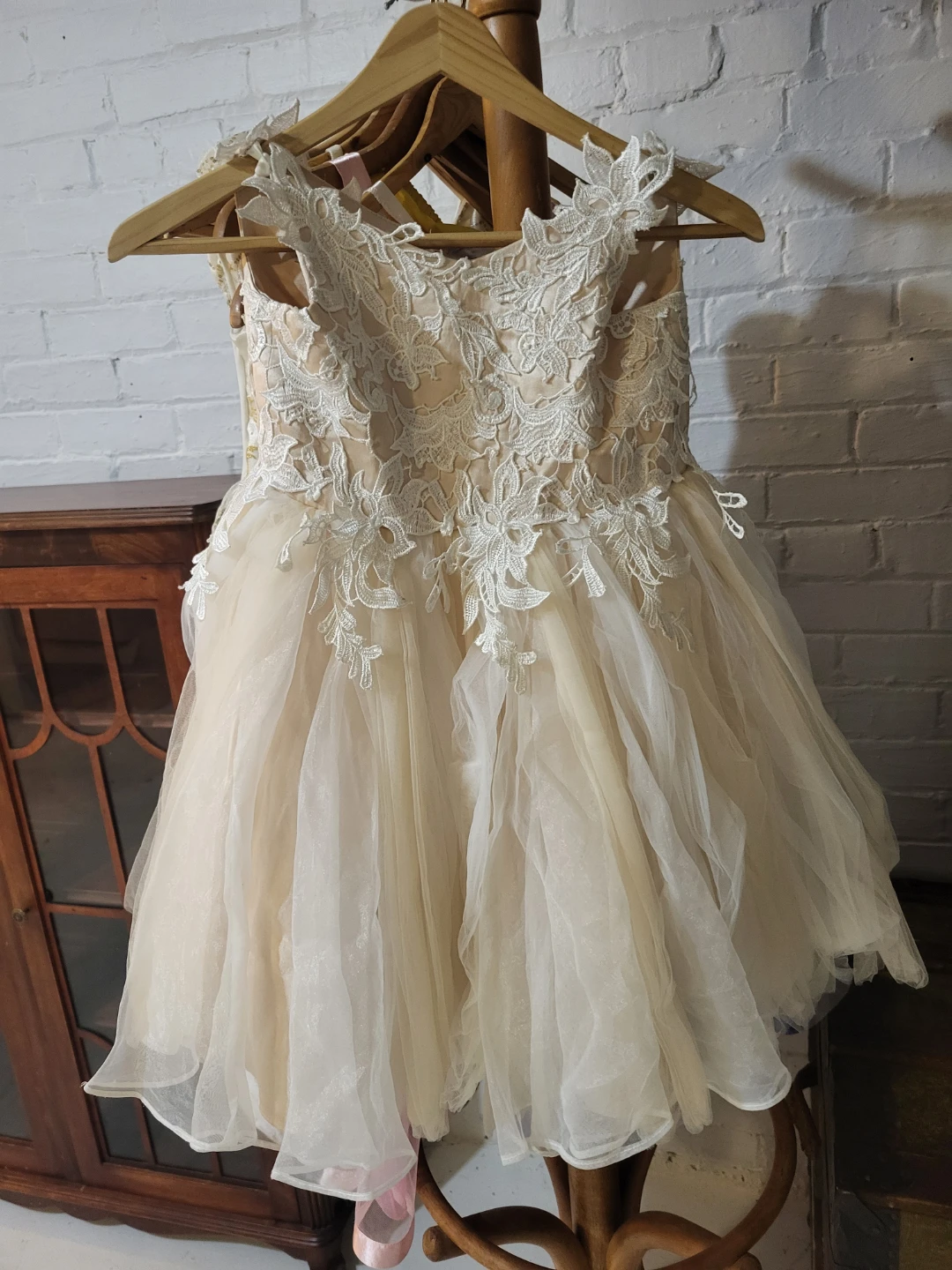 Cream Lace and Tulle Costume Dress for children