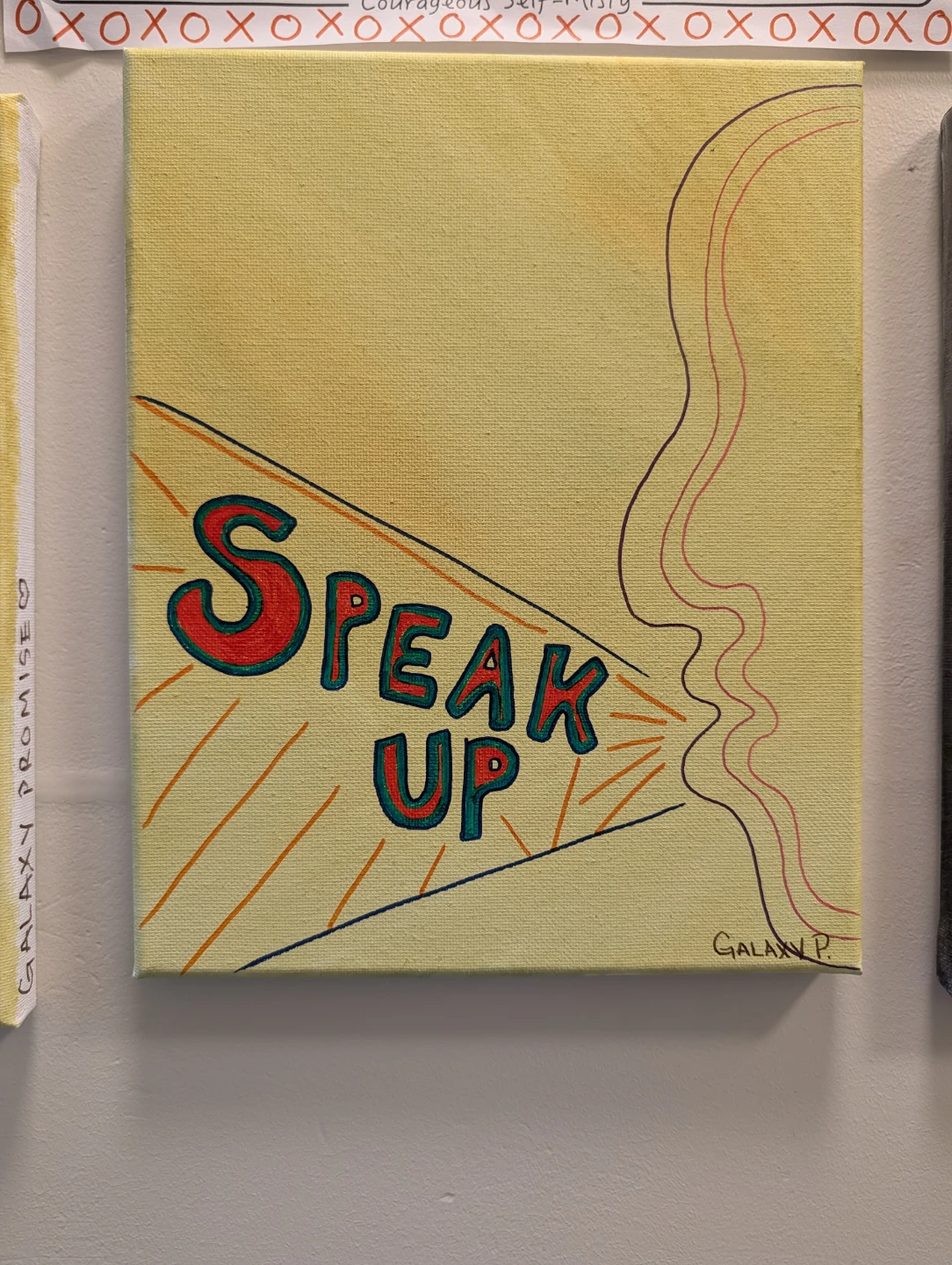 Speak Up Original Canvas Painting by Galaxy Promise
