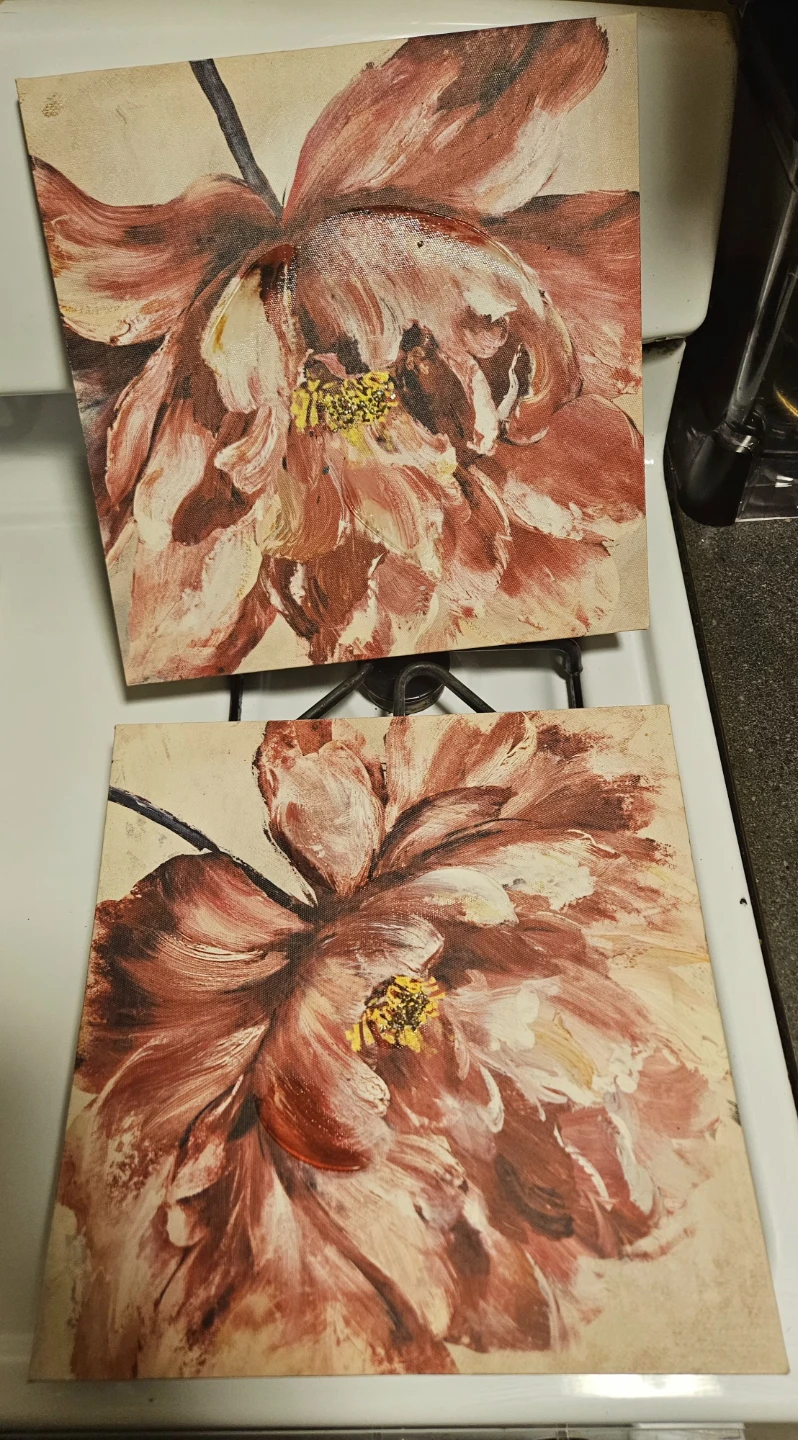 Set of 2 Interiors Floral Canvas Wall Art
