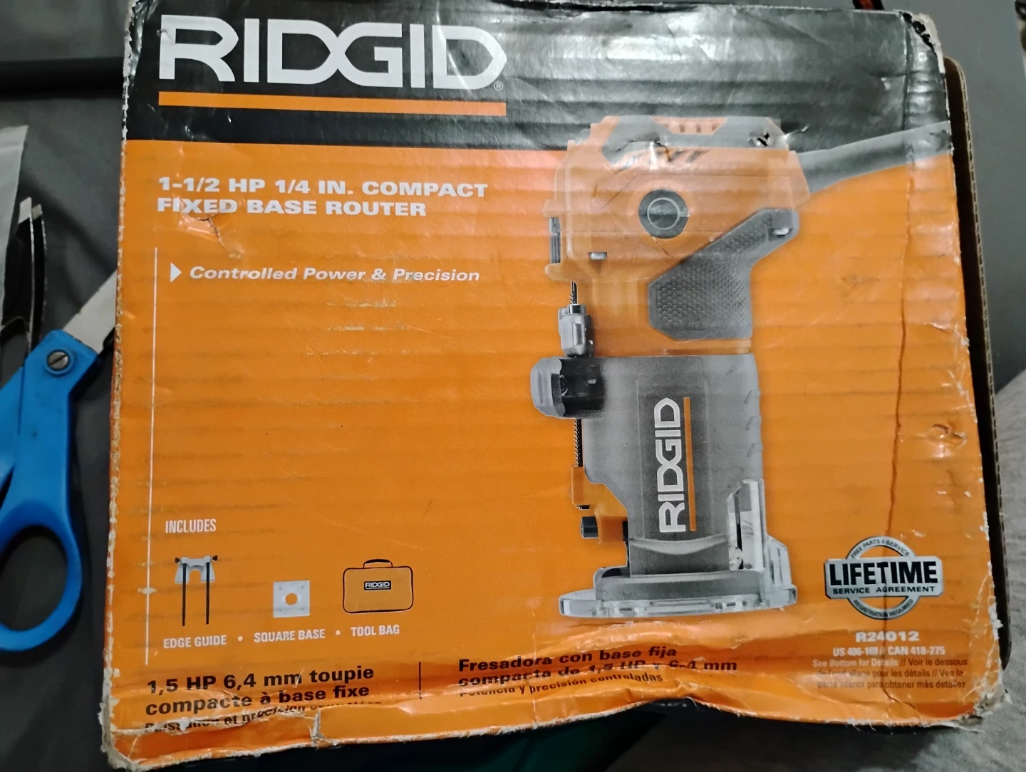 Bran in box Ridgid 1-1/2hp 1/4in.compact base router $90 p. U .o - photo 4