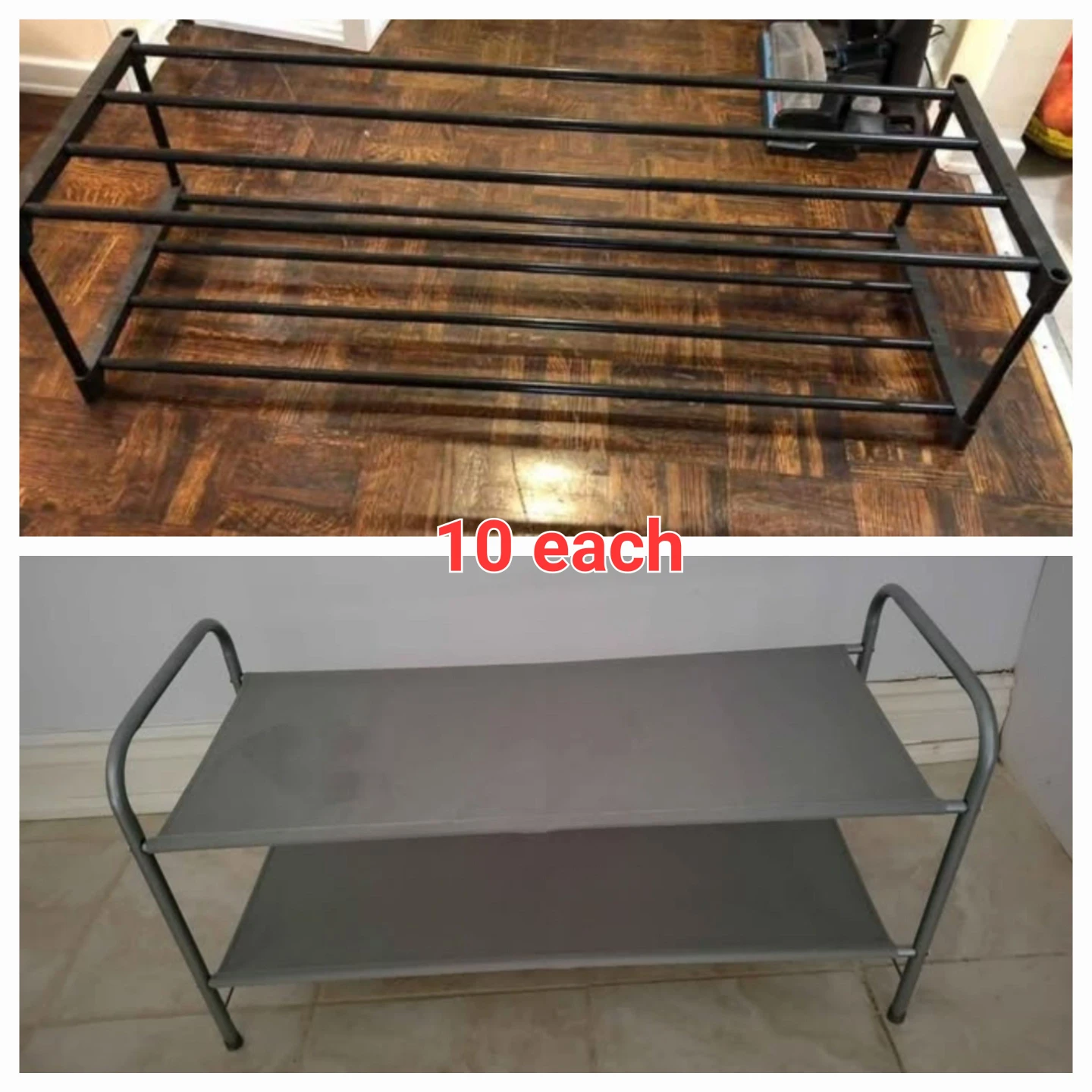 $10 each Two-Tier Shoe Racks