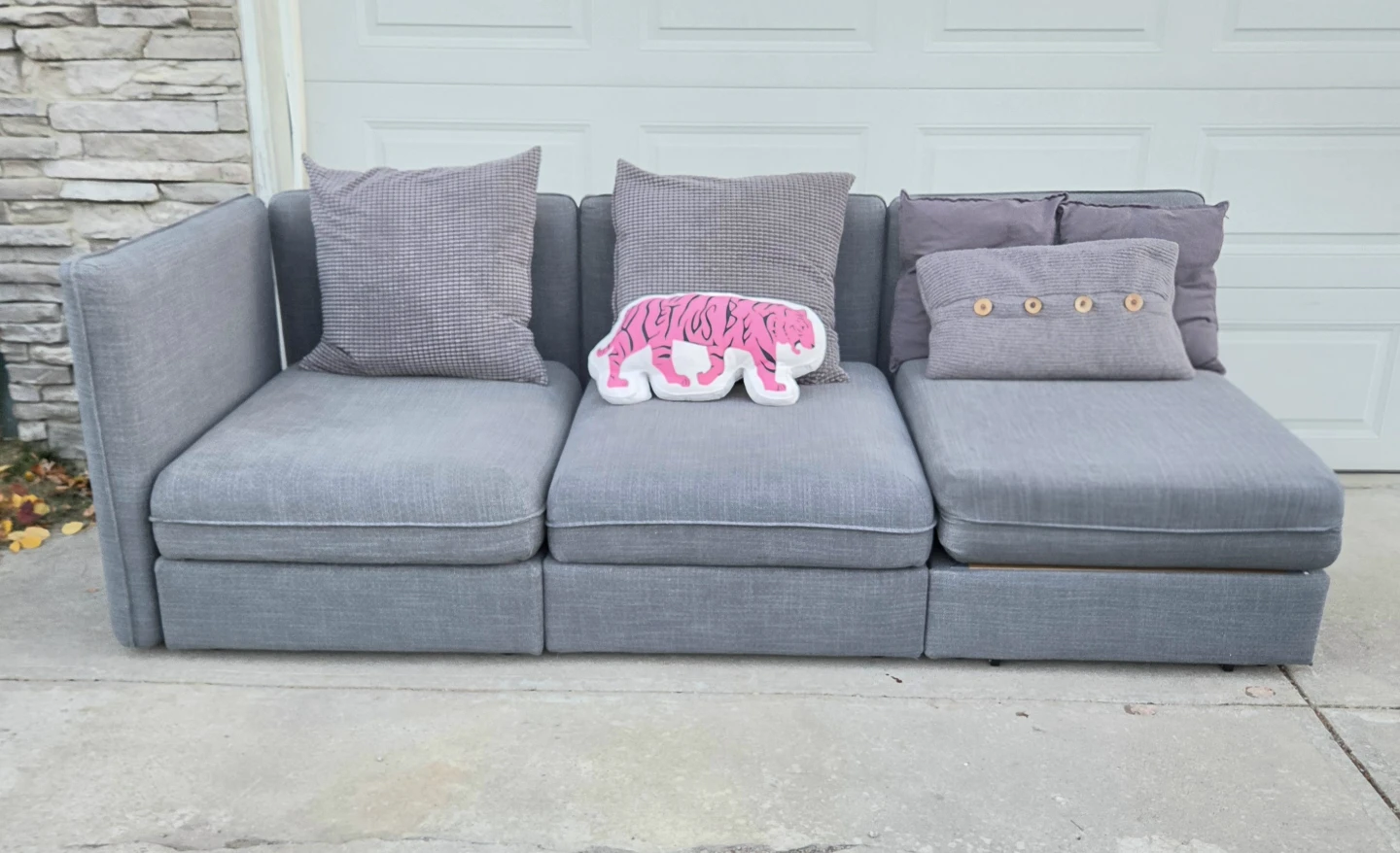 IKEA VALLENTUNA 3-Seat Modular Sleeper Sofa in grey. Like New! - photo 2