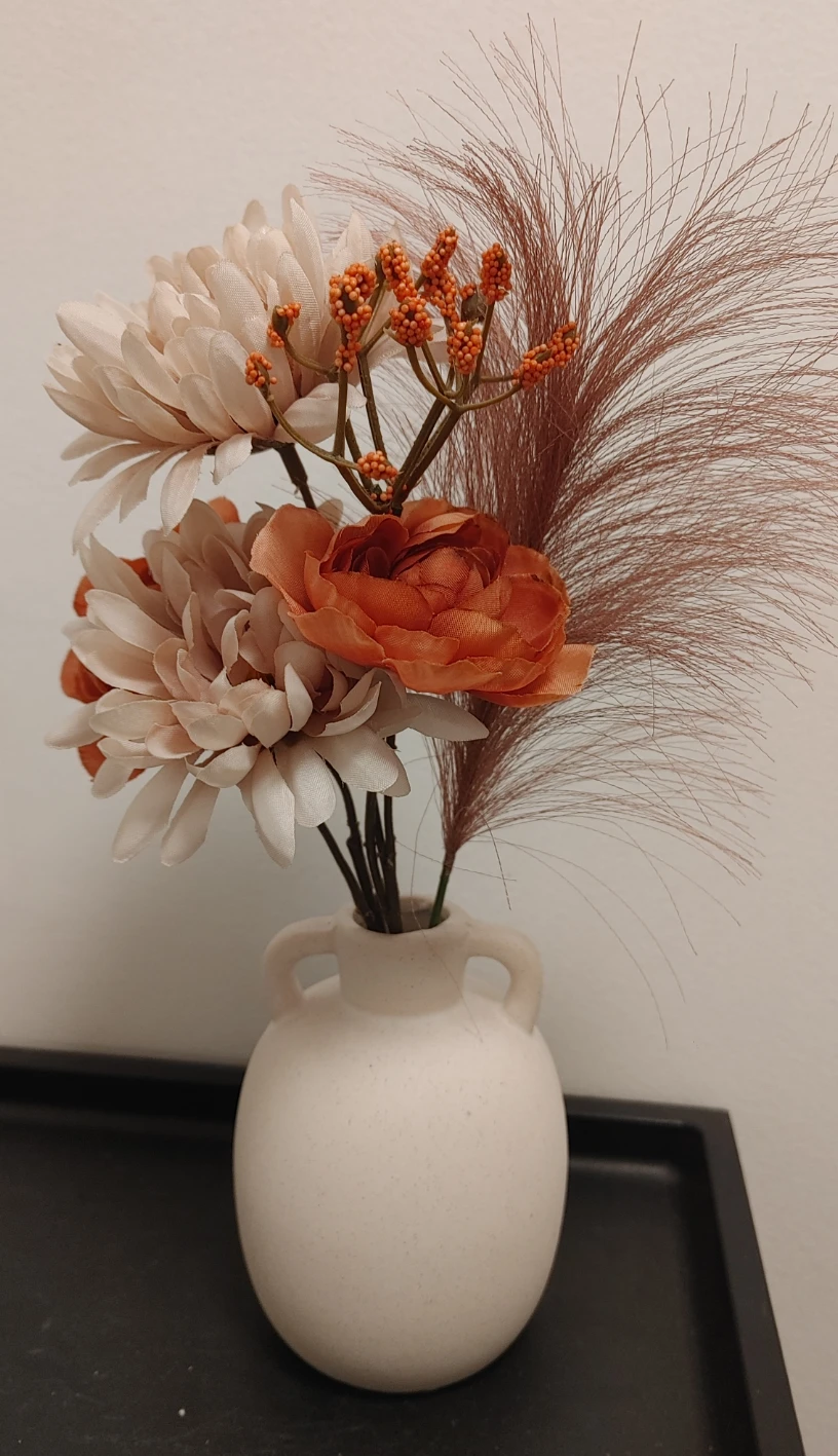 Small Ceramic Vase with Artificial Floral Arrangement - photo 5