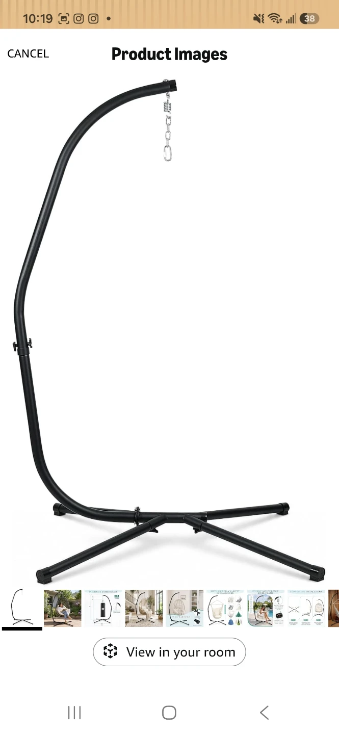 C-Stand Hanging Hammock Chair Stand