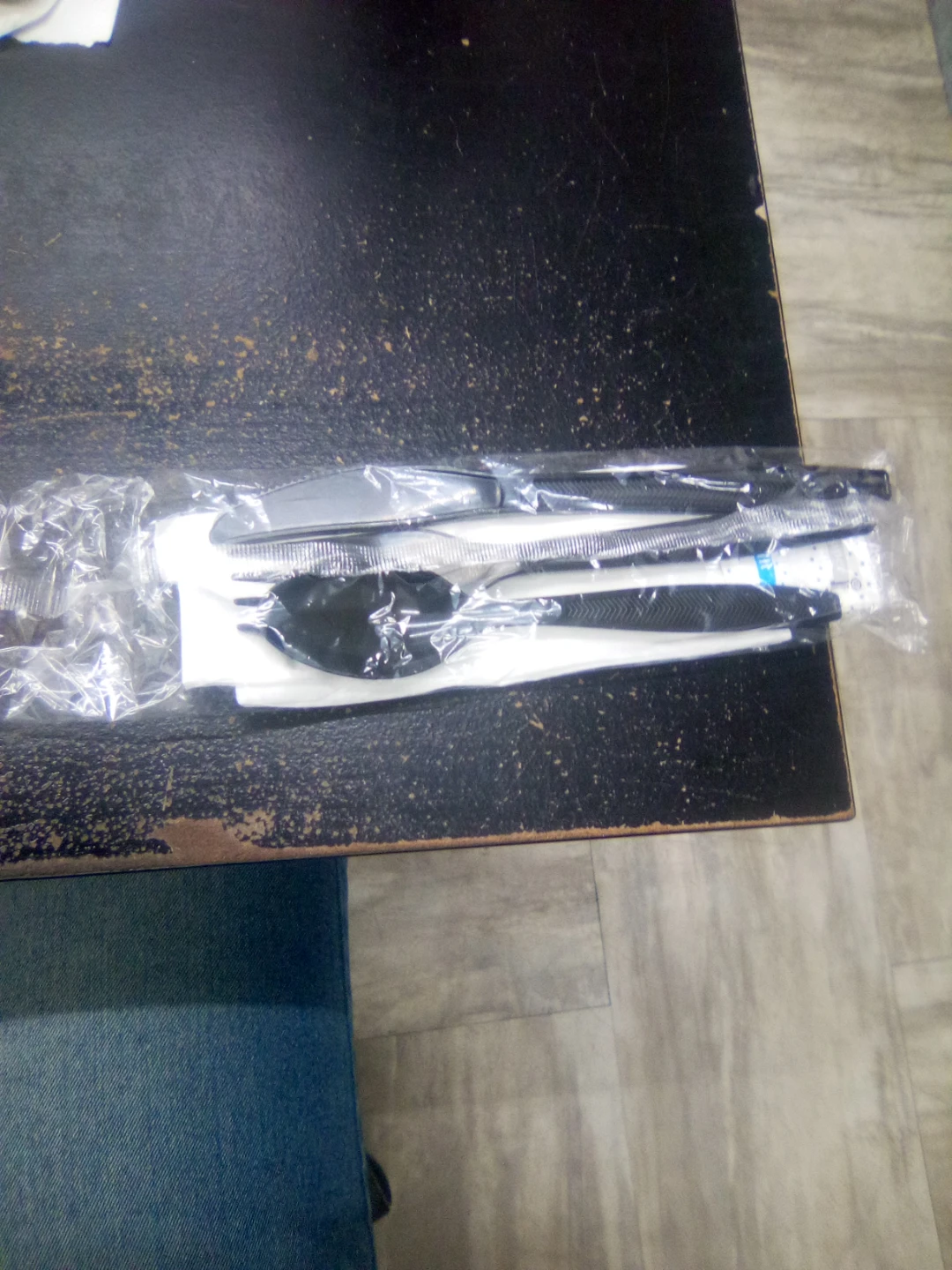 Disposable Black Plastic Cutlery Set